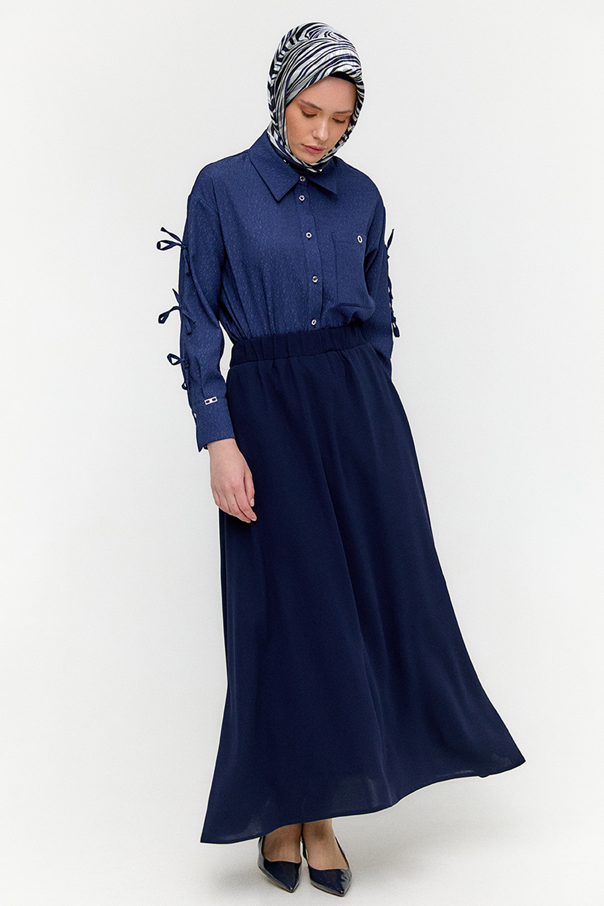 Çift Cepli Kloş Etek, Tesettür Giyim