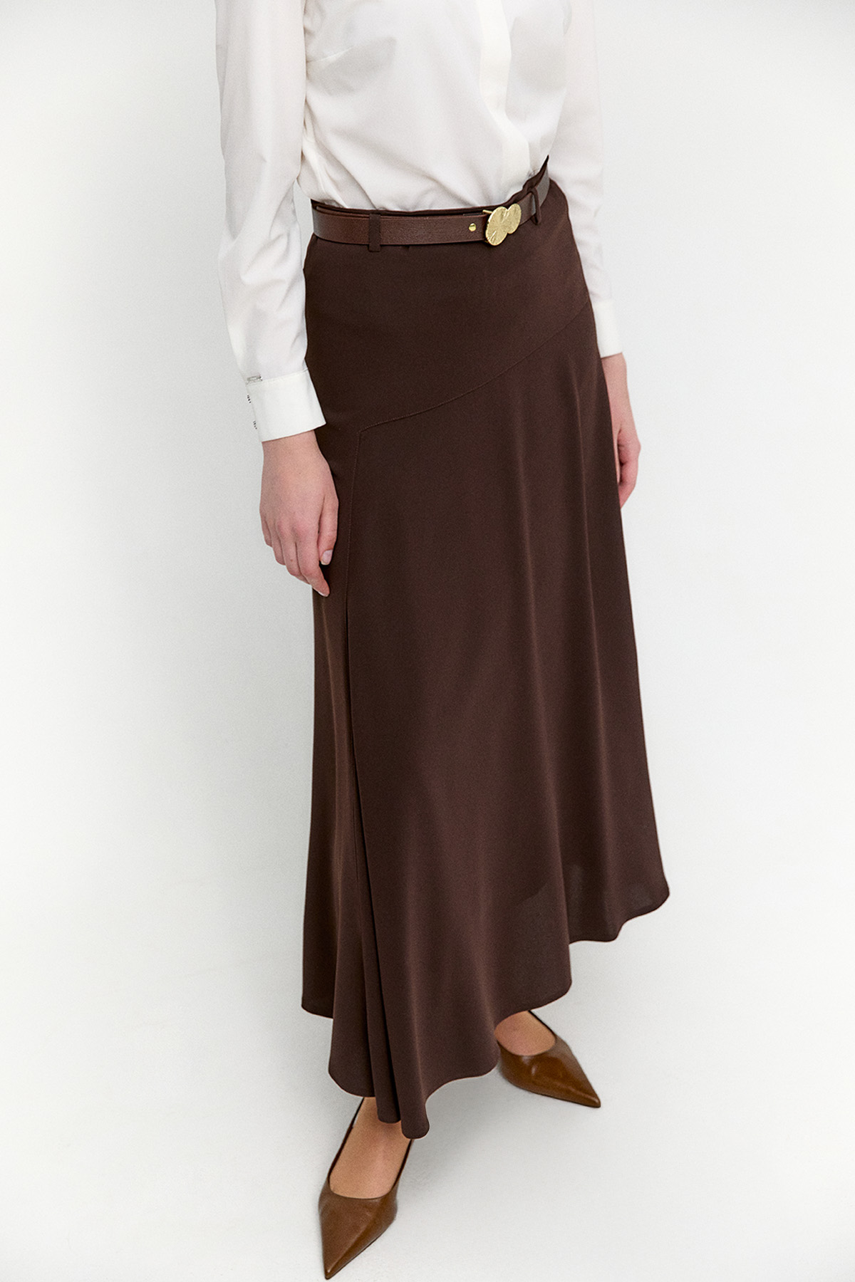 Kemerli A Kesim Parçalı Etek, Tesettür Giyim