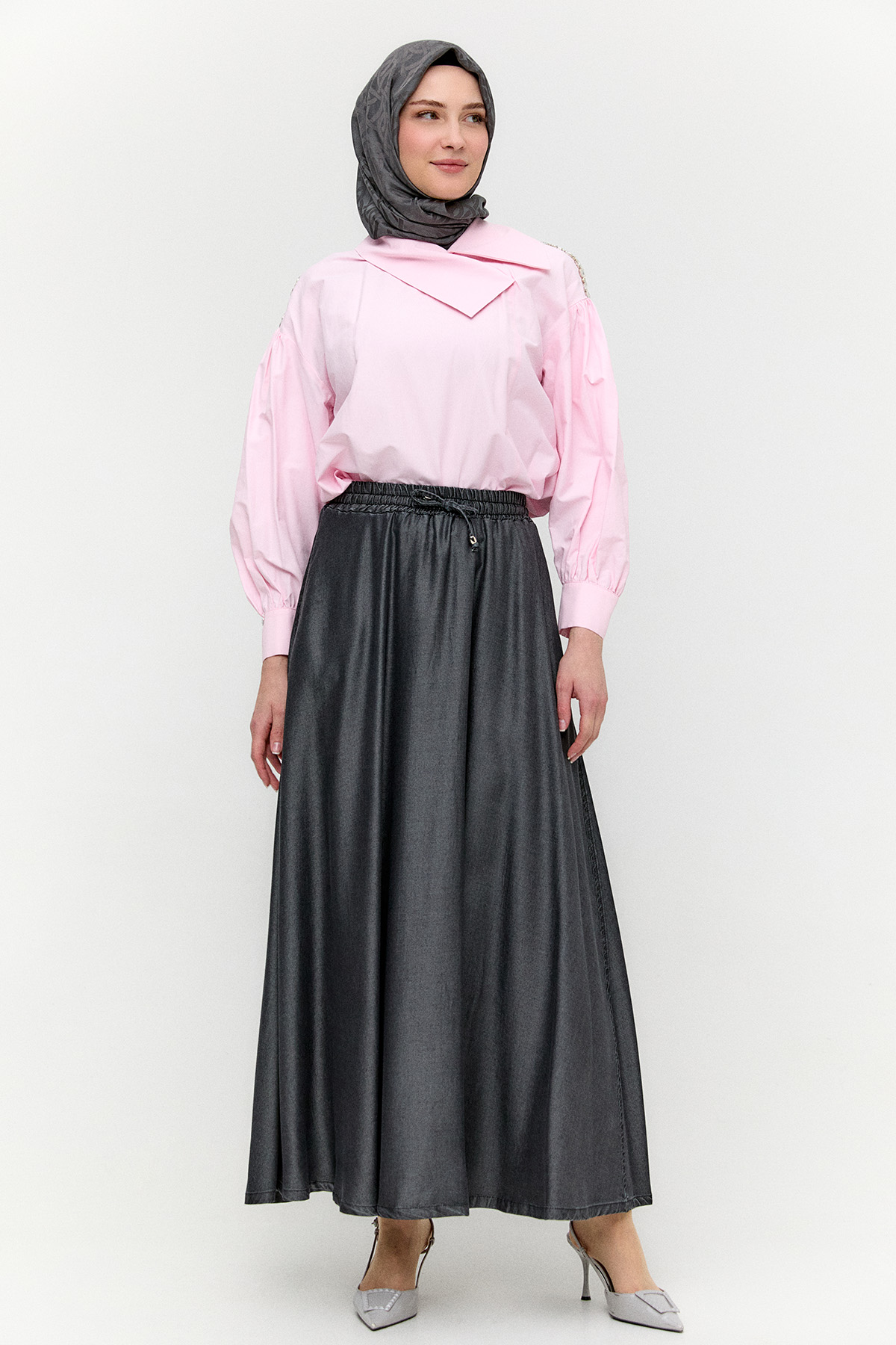 Pamuklu Kloş Etek, Tesettür Giyim
