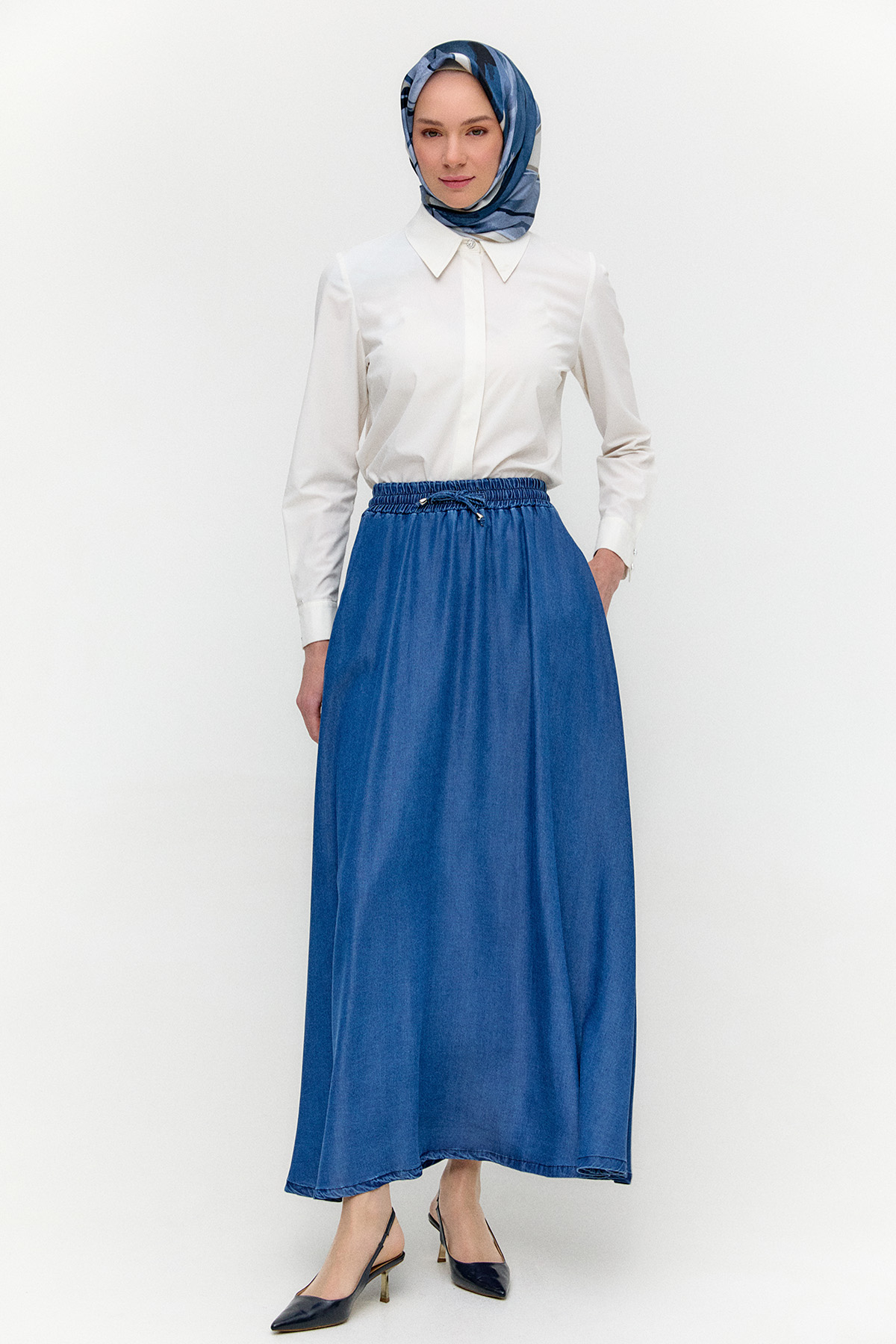 Pamuklu Kloş Etek, Tesettür Giyim