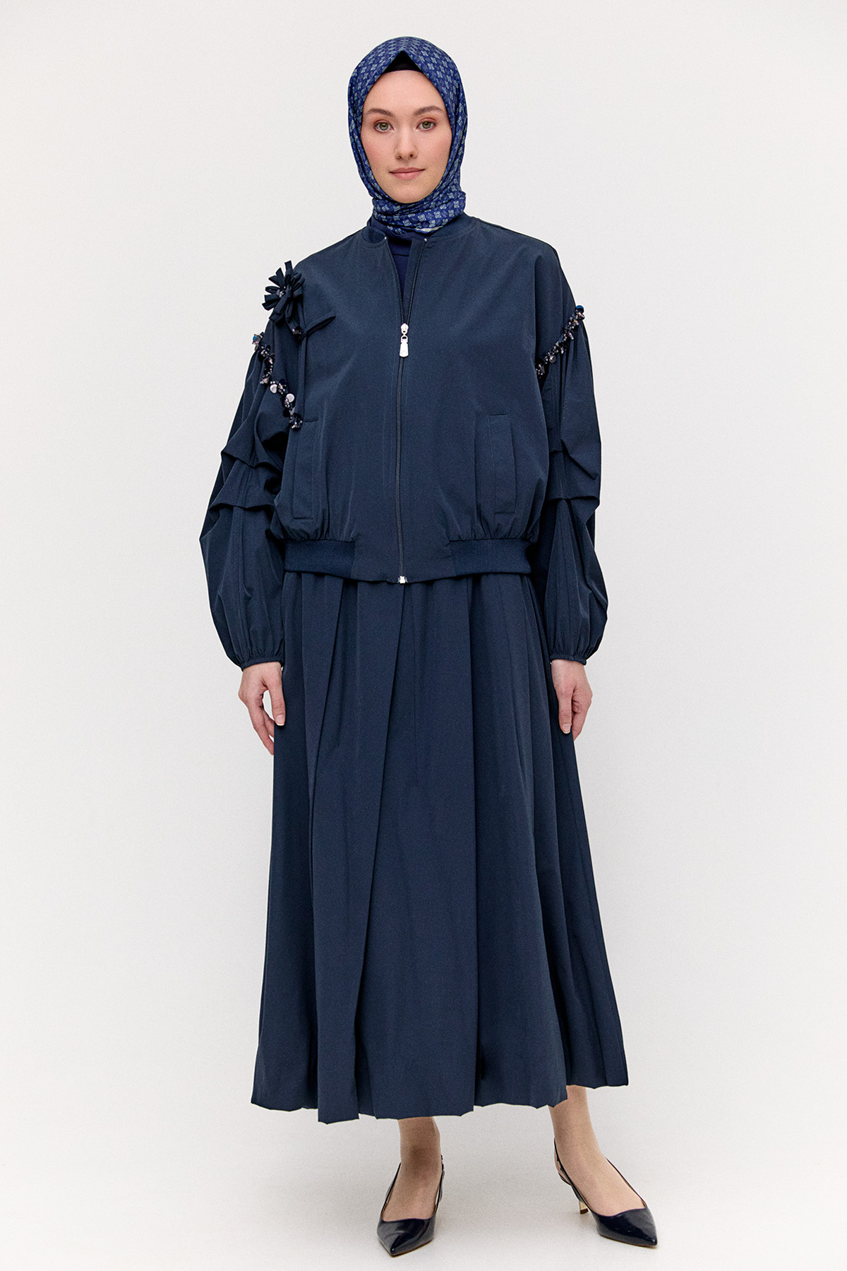 Pilikaşeli Balon Etek, Tesettür Giyim