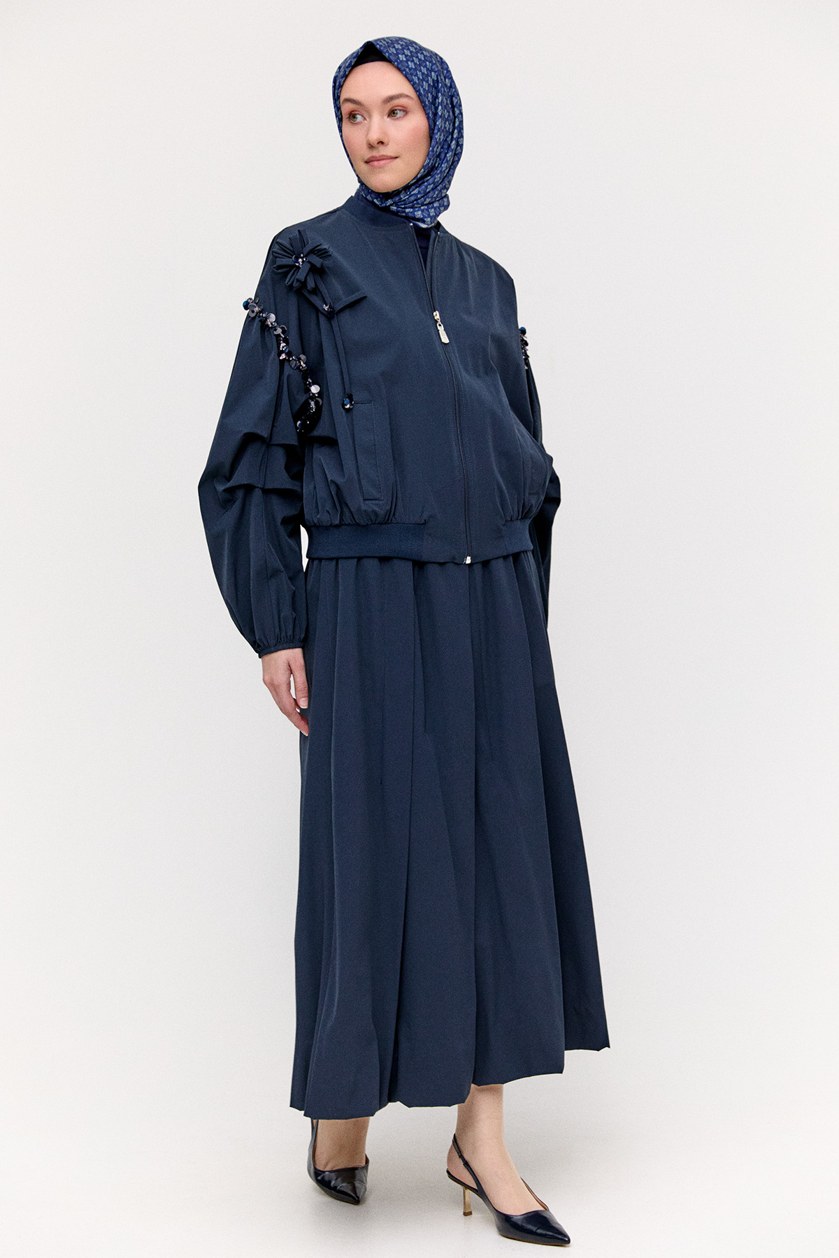 Pilikaşeli Balon Etek, Tesettür Giyim