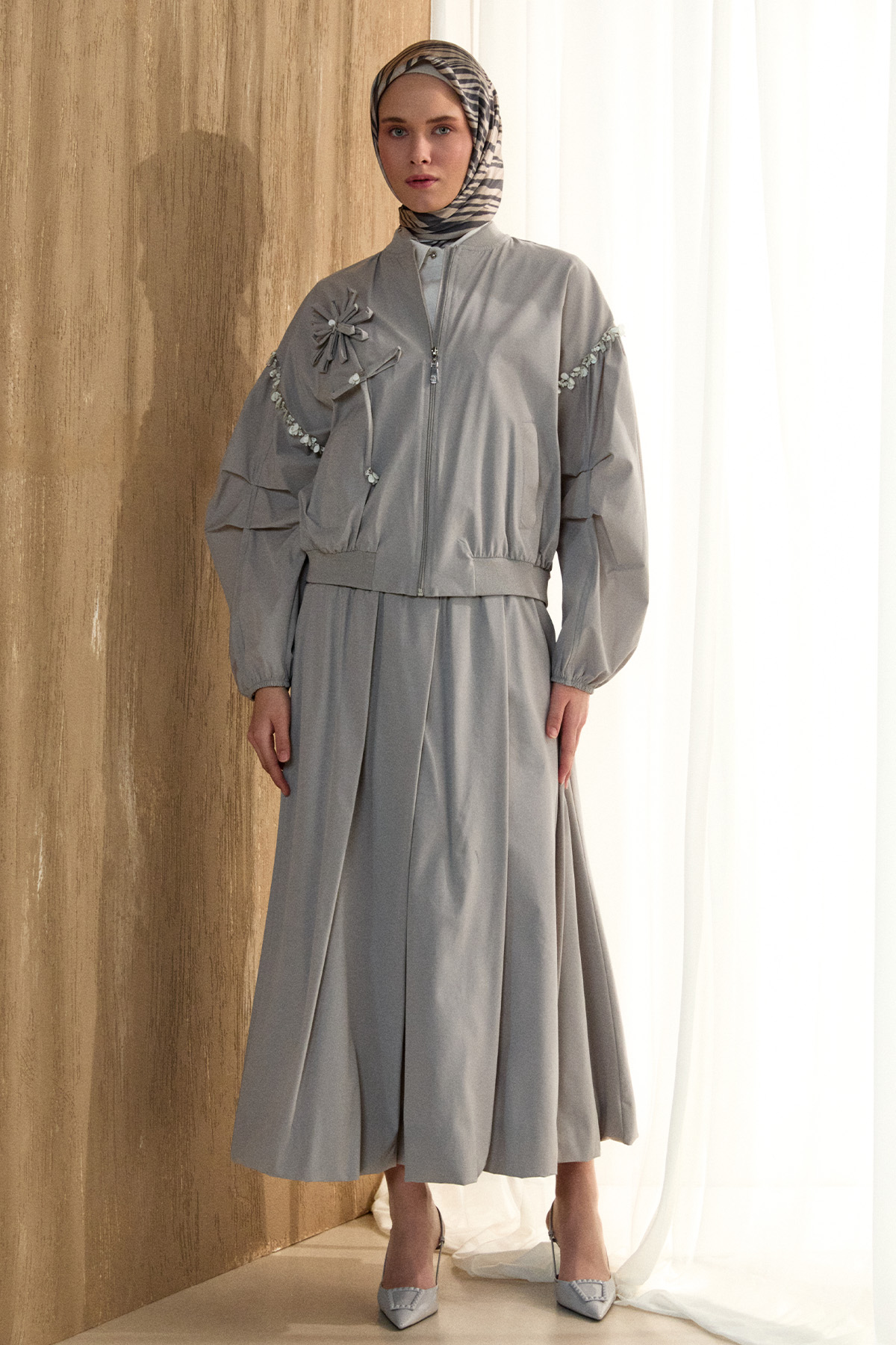 Pilikaşeli Balon Etek, Tesettür Giyim