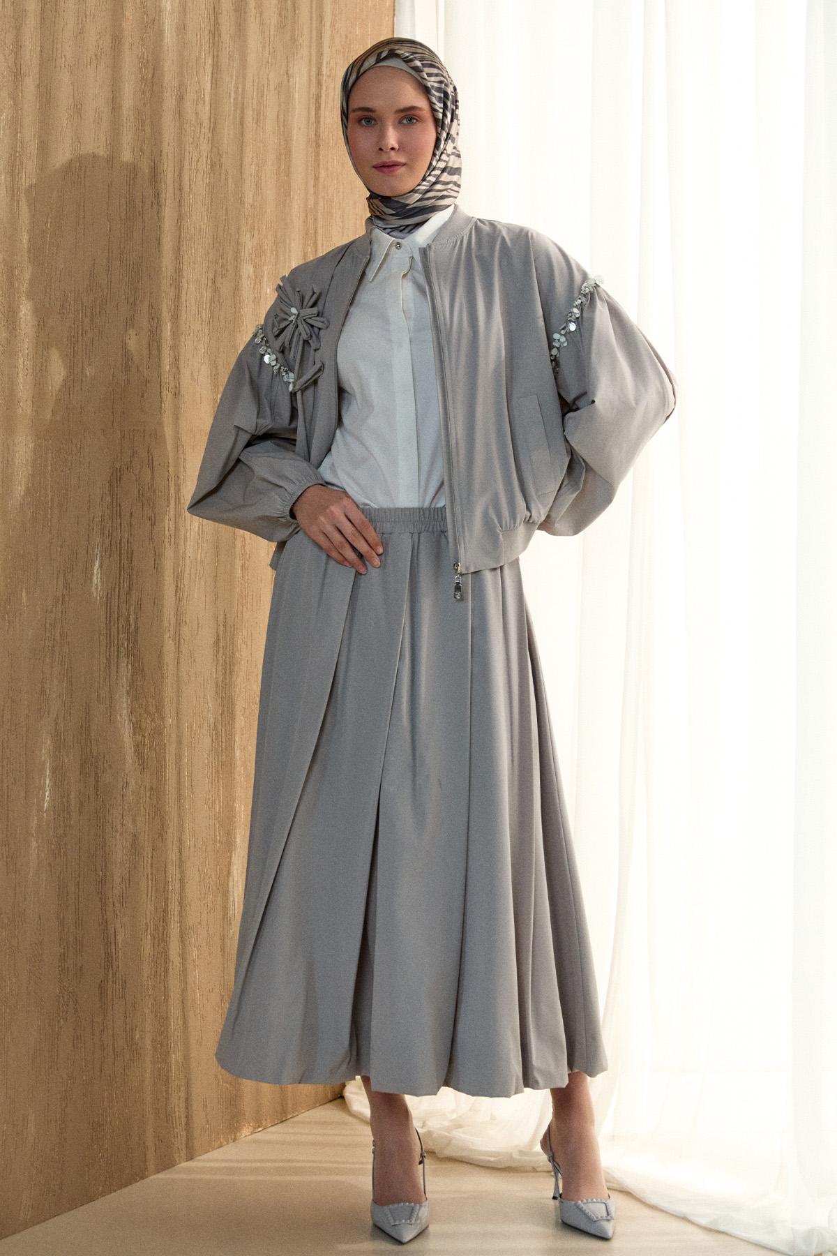 Pilikaşeli Balon Etek, Tesettür Giyim