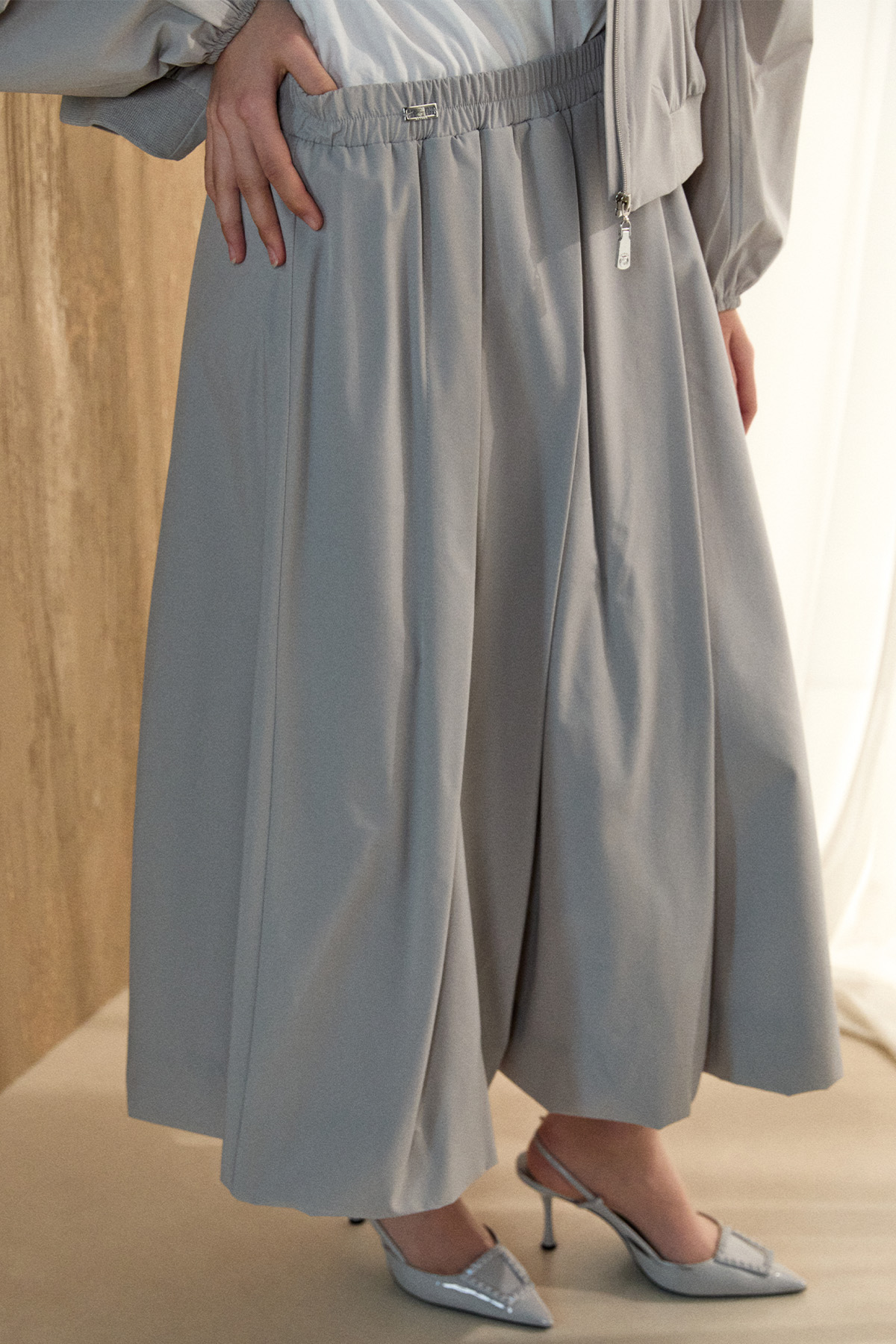 Pilikaşeli Balon Etek, Tesettür Giyim