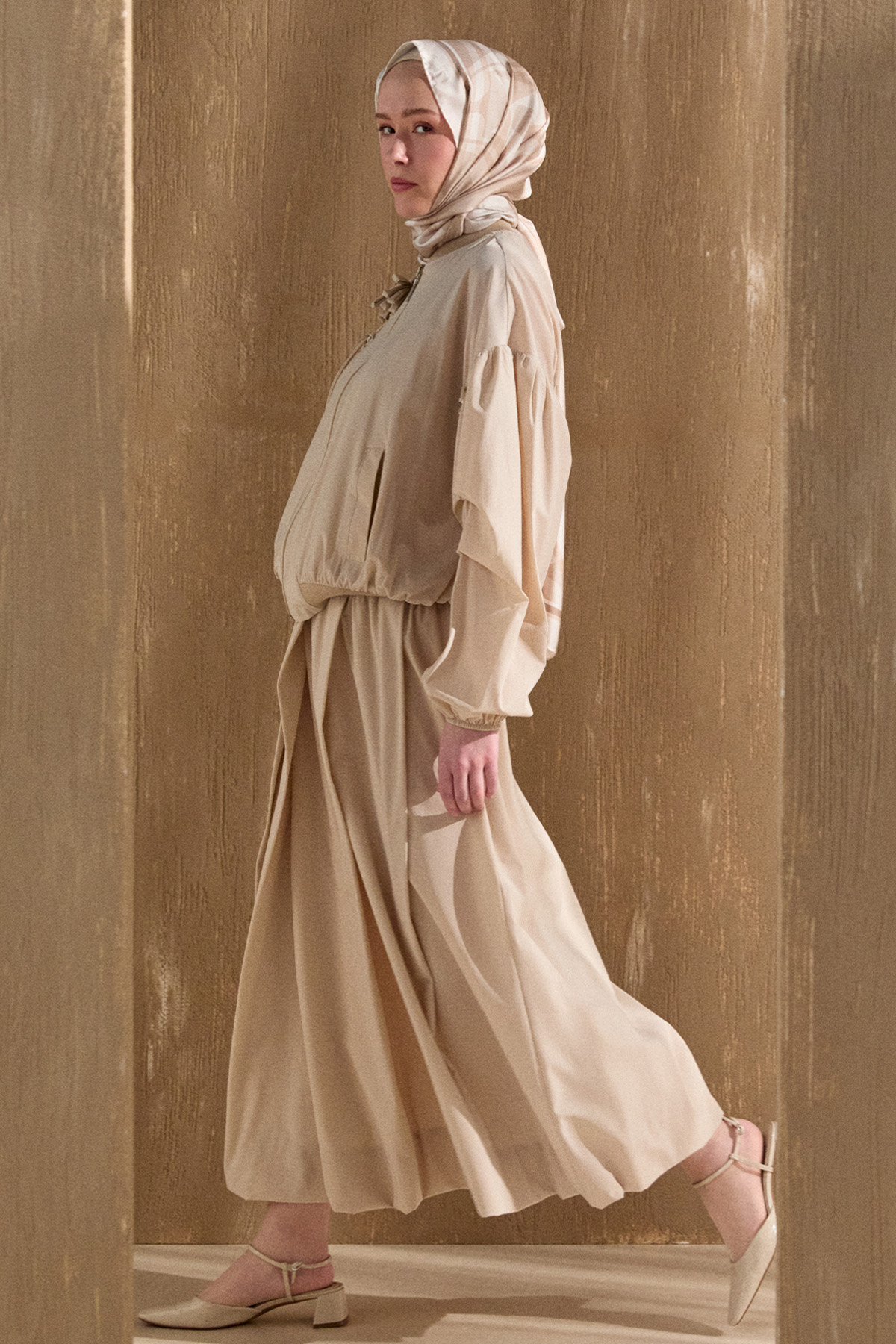 Pilikaşeli Balon Etek, Tesettür Giyim