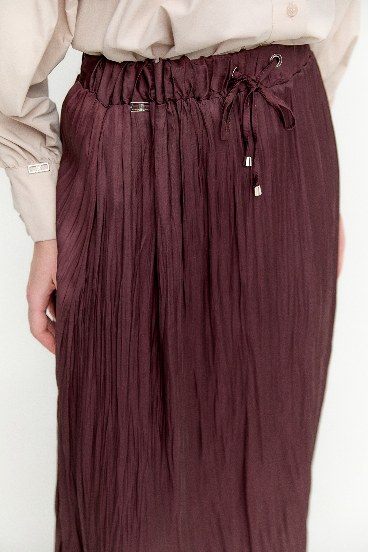 Kraşlı Saten Etek, Tesettür Giyim