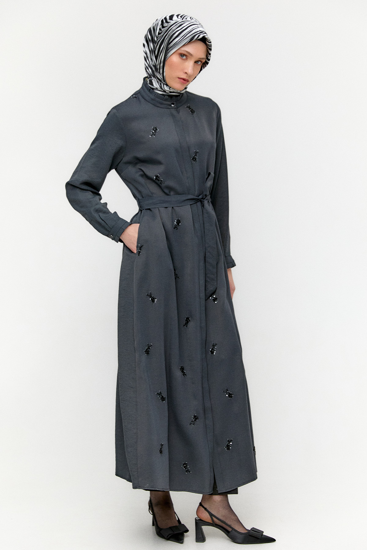 İşleme Detaylı Cupra Ferace, Tesettür Giyim