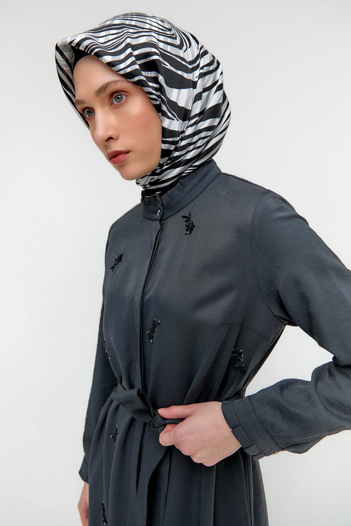 İşleme Detaylı Cupra Ferace, Tesettür Giyim