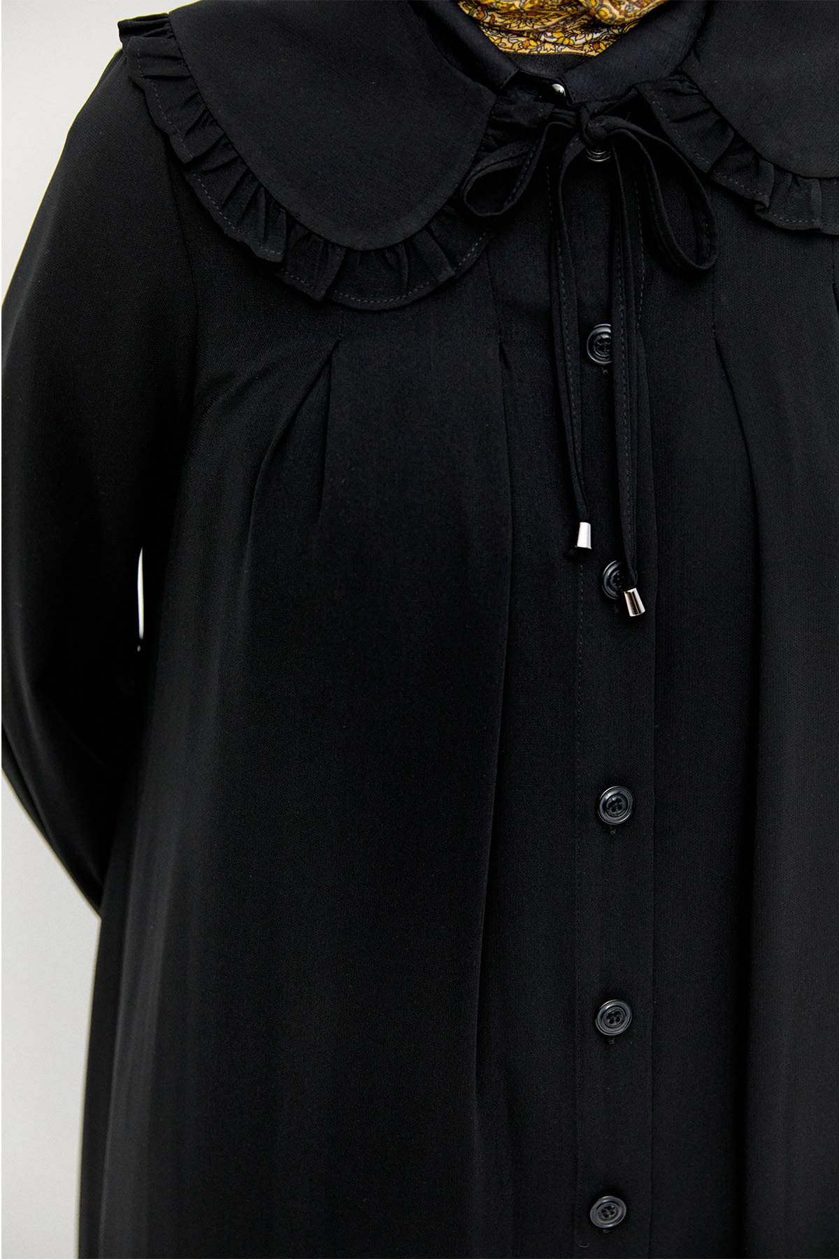 Düğmeli Krep Ferace, Tesettür Giyim