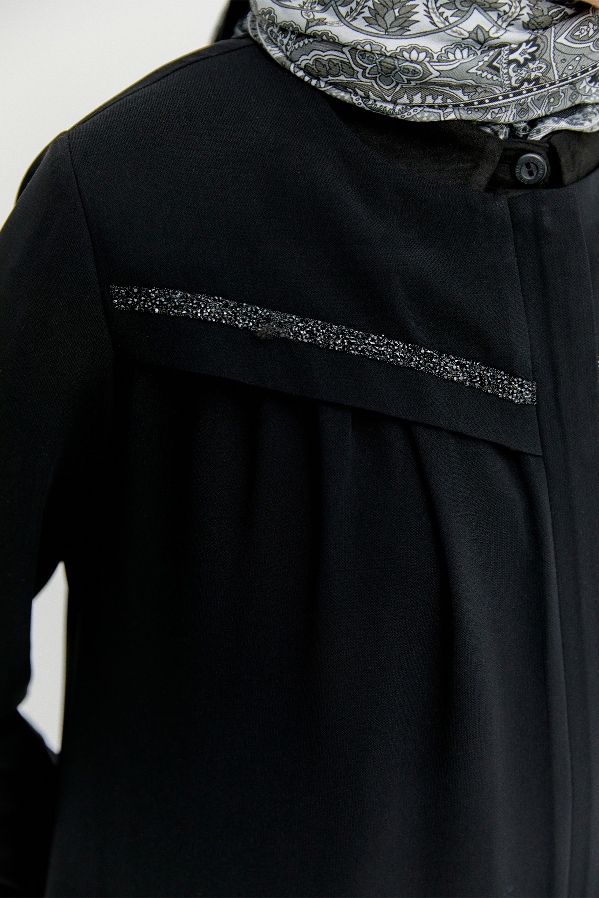 Taş Detaylı Ferace, Tesettür Giyim