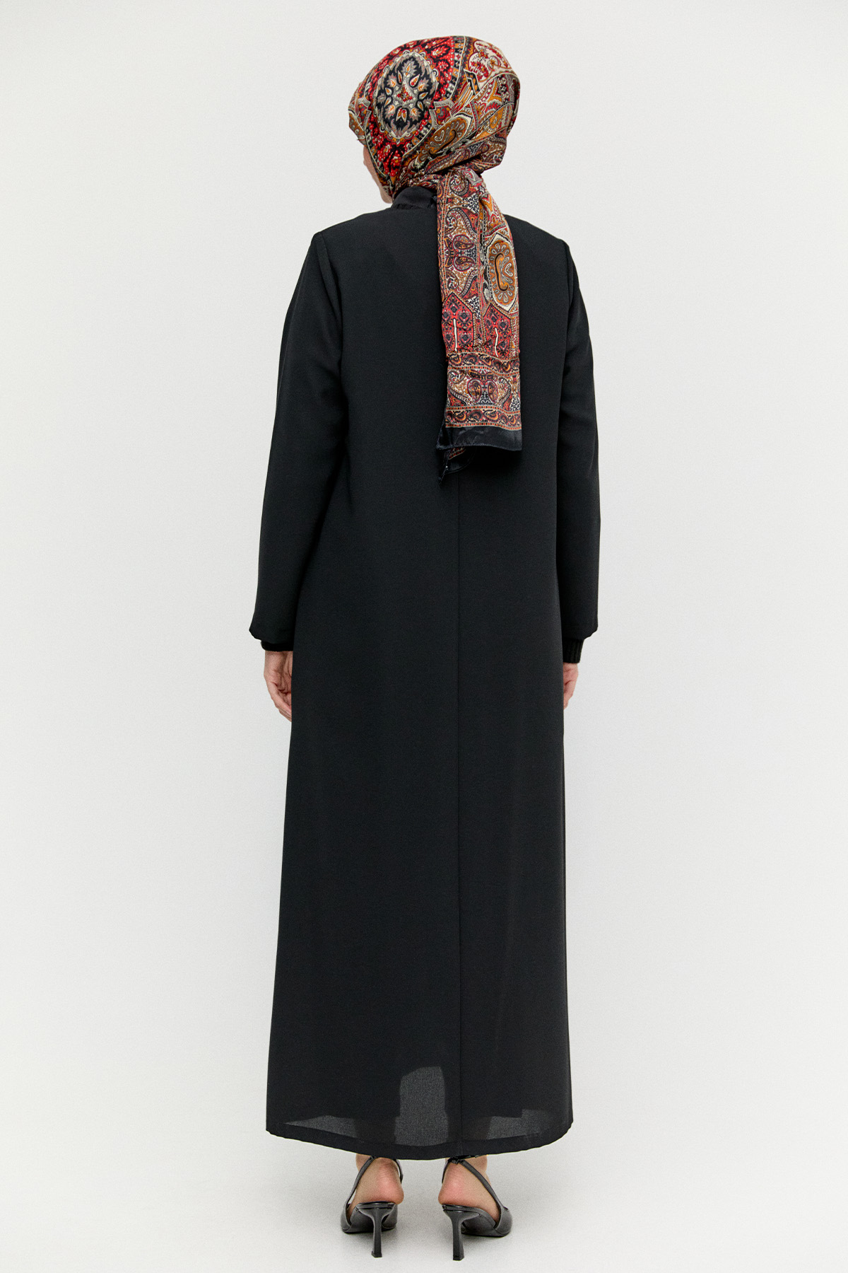 Fermuarlı Krep Ferace, Tesettür Giyim