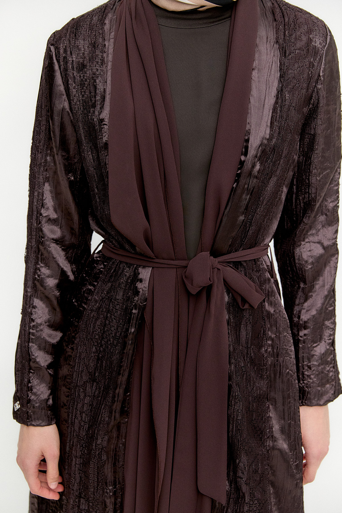 Şifon Detaylı Dokulu Giy Çık, Tesettür Giyim