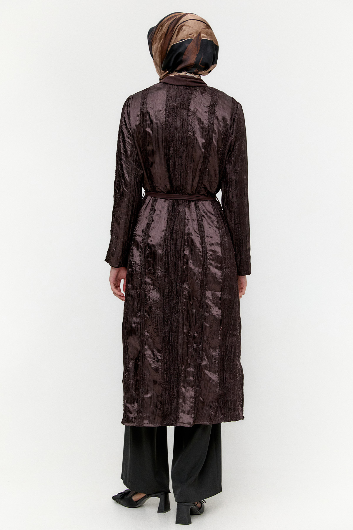 Şifon Detaylı Dokulu Giy Çık, Tesettür Giyim