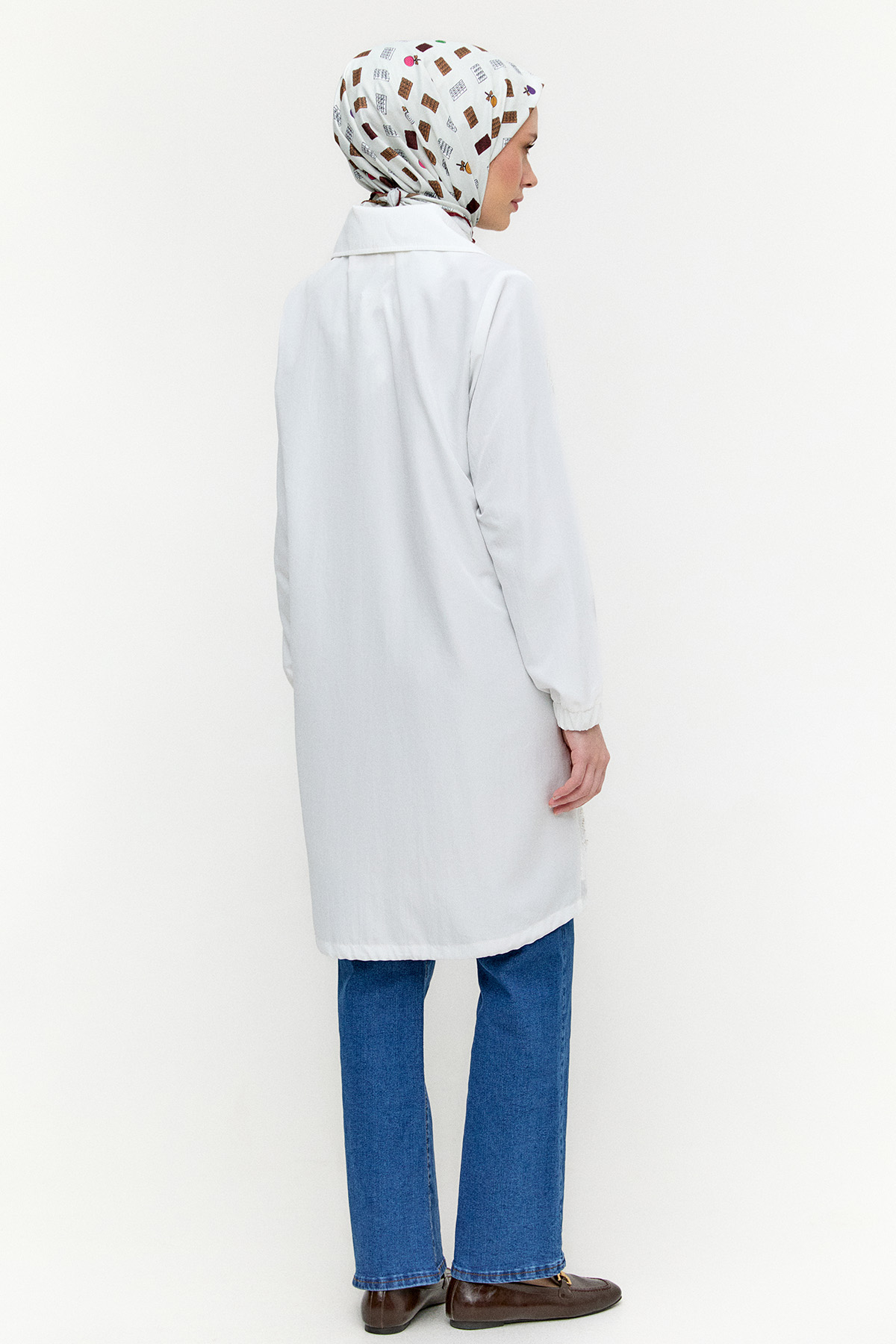 Boncuk Detaylı Çiçekli Kap, Tesettür Giyim