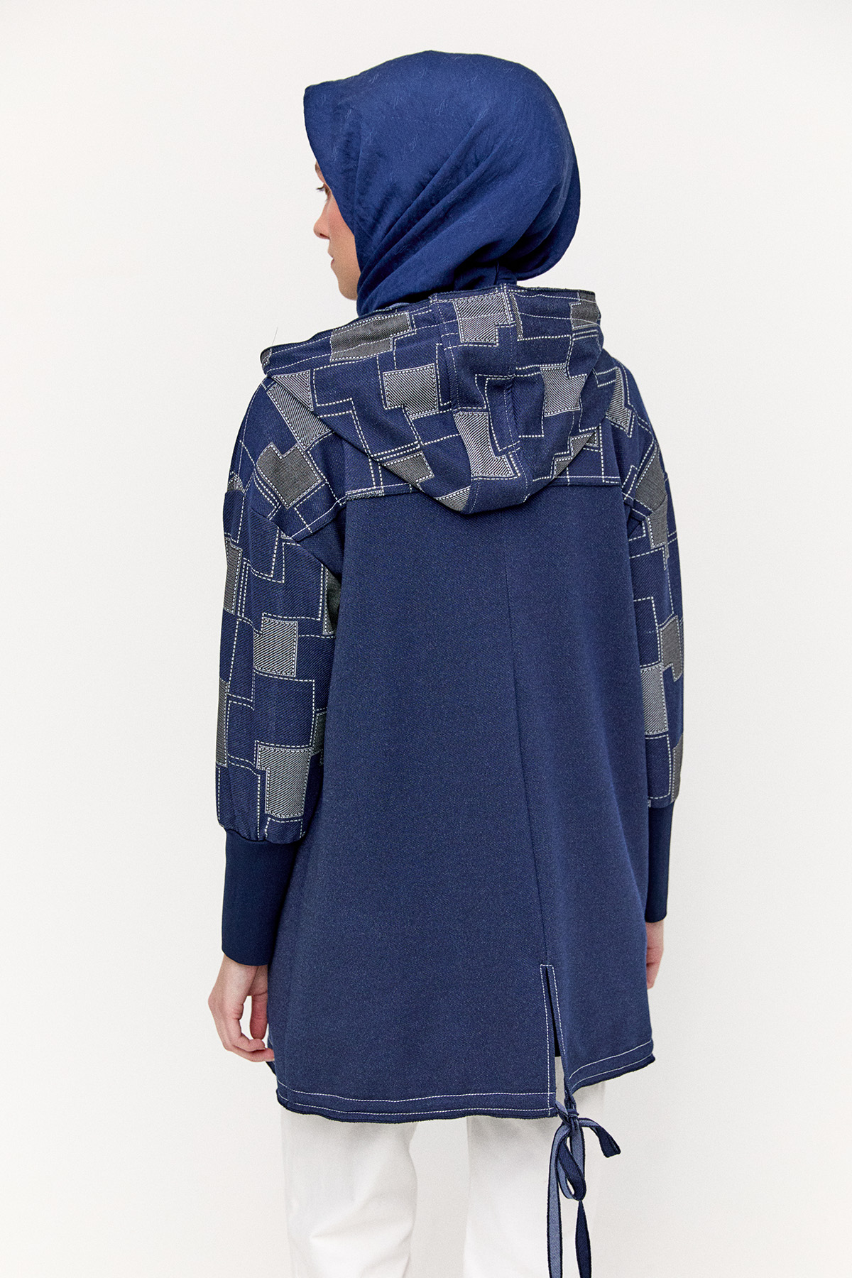 Parçalı Desenli Spor Kap, Tesettür Giyim