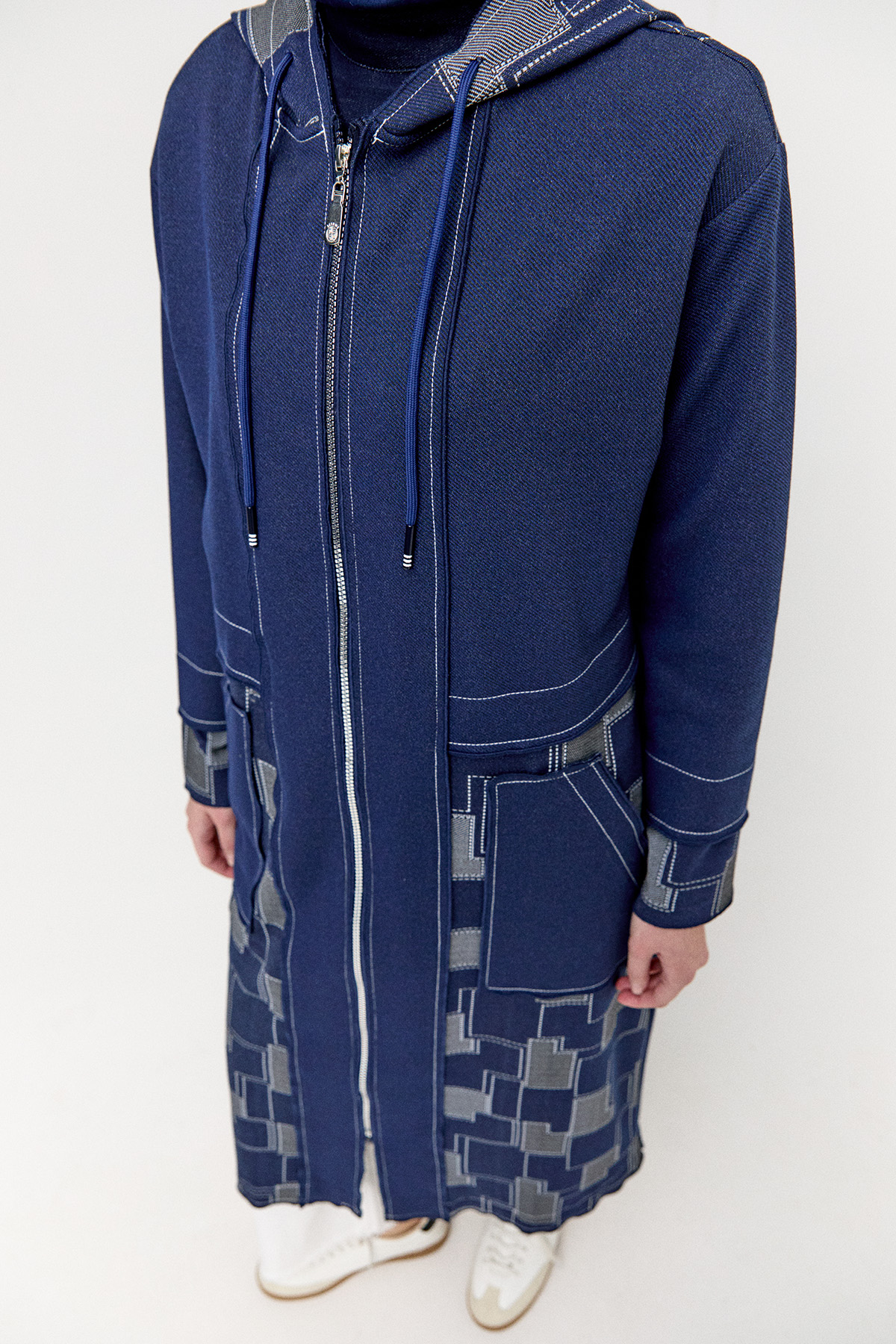 Kapüşonlu Kargo Cepli Kap, Tesettür Giyim