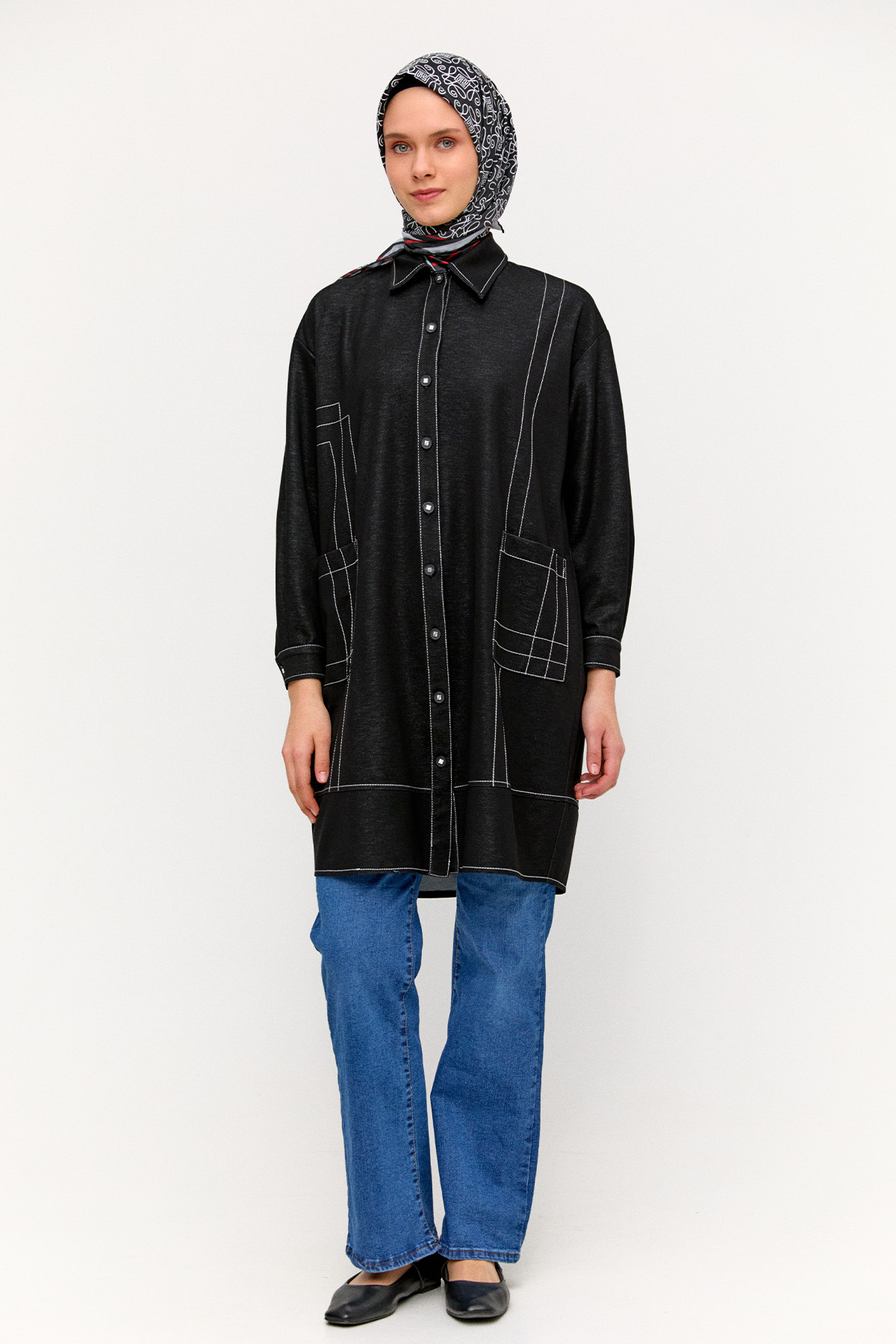 Kargo Cepli Spor Dikişli Kap, Tesettür Giyim