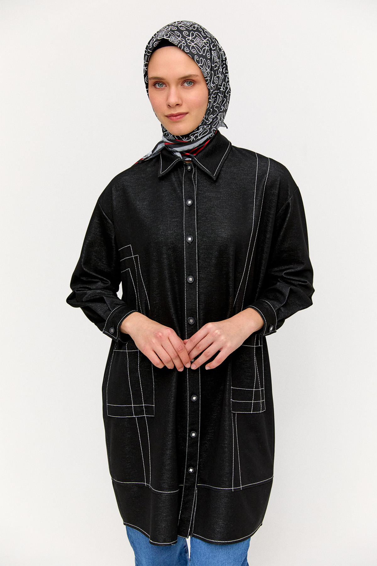 Kargo Cepli Spor Dikişli Kap, Tesettür Giyim