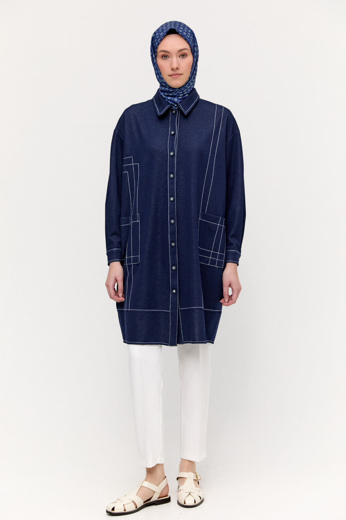 Kargo Cepli Spor Dikişli Kap, Tesettür Giyim