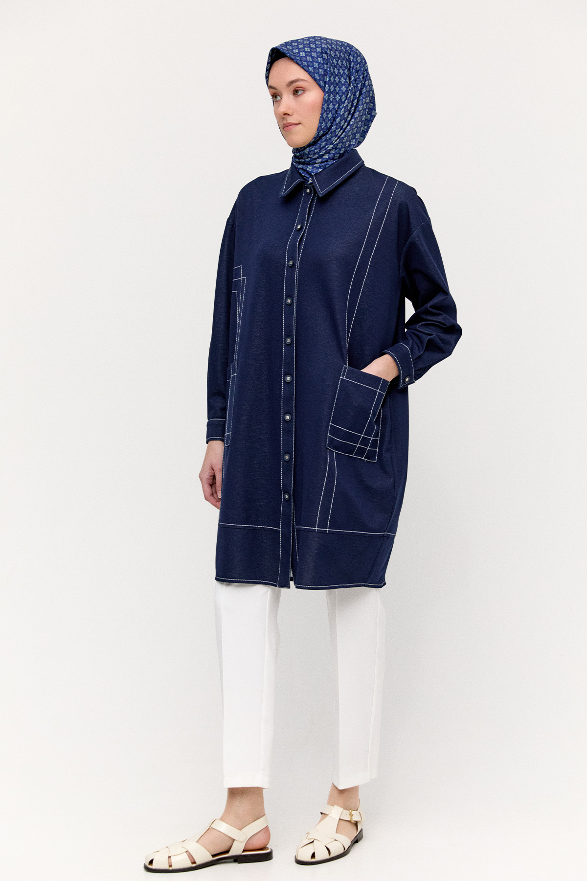 Kargo Cepli Spor Dikişli Kap, Tesettür Giyim