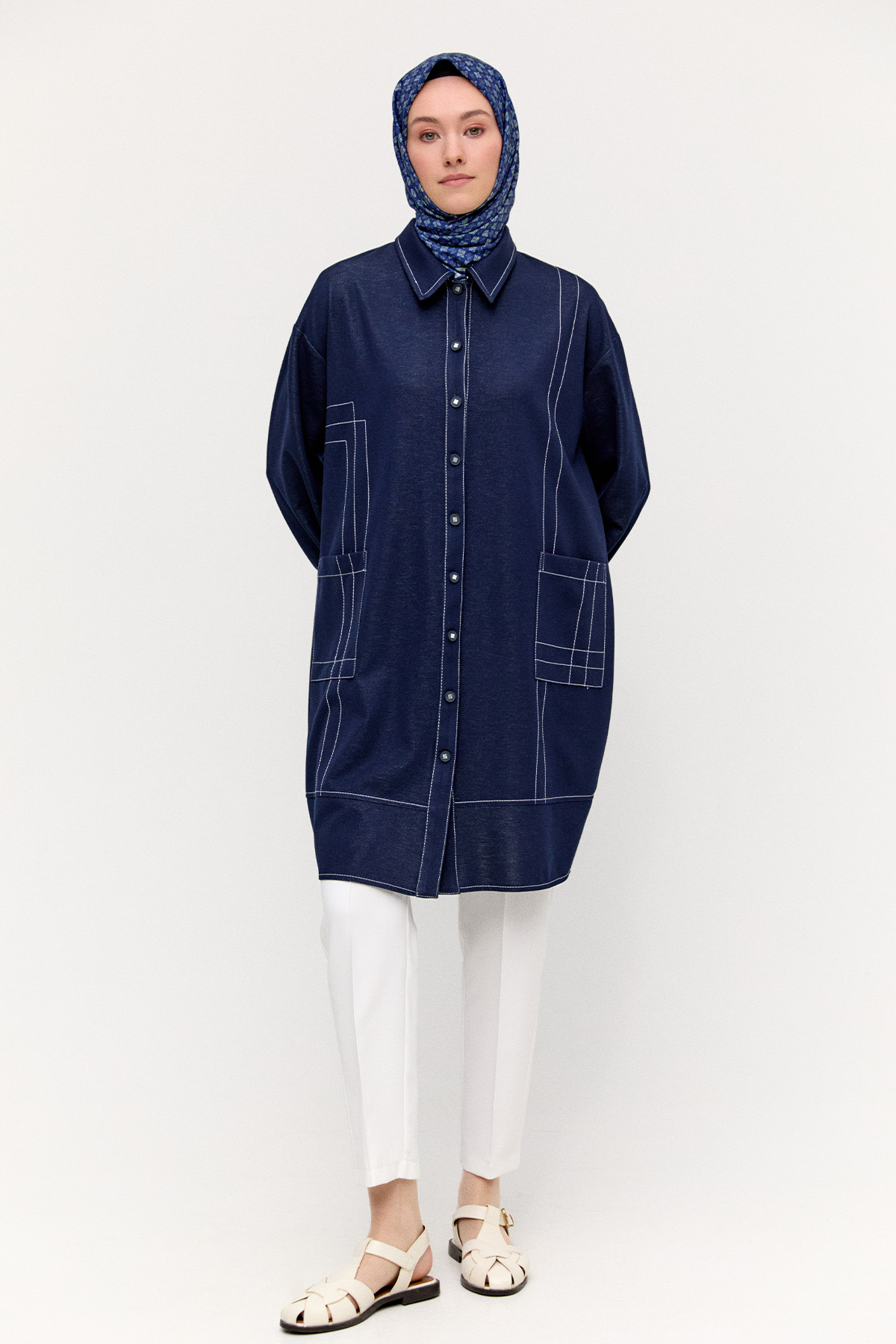 Kargo Cepli Spor Dikişli Kap, Tesettür Giyim