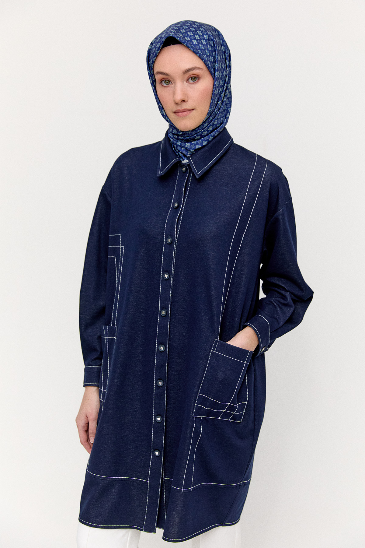 Kargo Cepli Spor Dikişli Kap, Tesettür Giyim