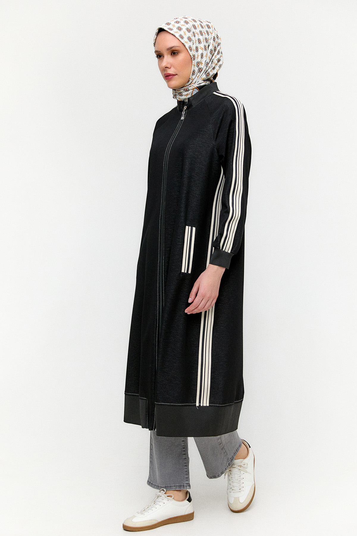 Ribanalı Şerit Detaylı Kap, Tesettür Giyim