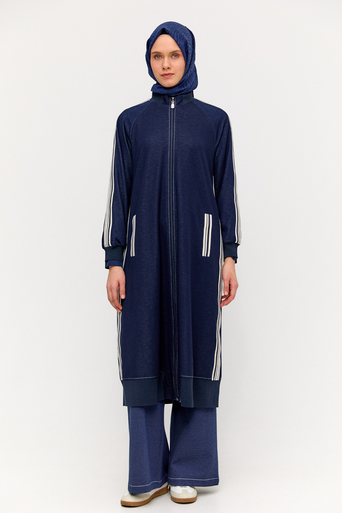 Ribanalı Şerit Detaylı Kap, Tesettür Giyim