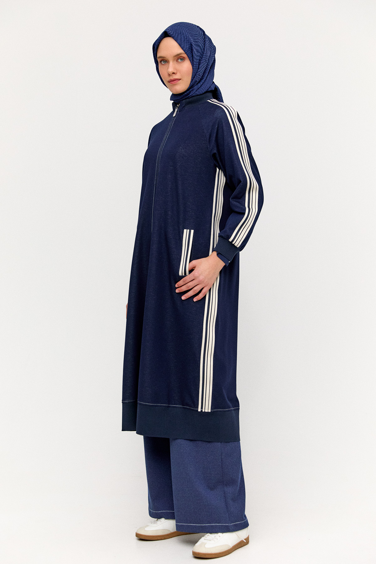 Ribanalı Şerit Detaylı Kap, Tesettür Giyim