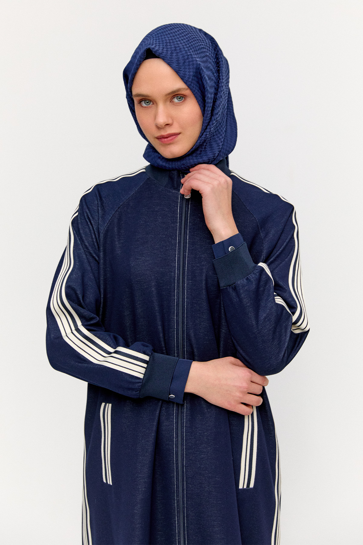 Ribanalı Şerit Detaylı Kap, Tesettür Giyim