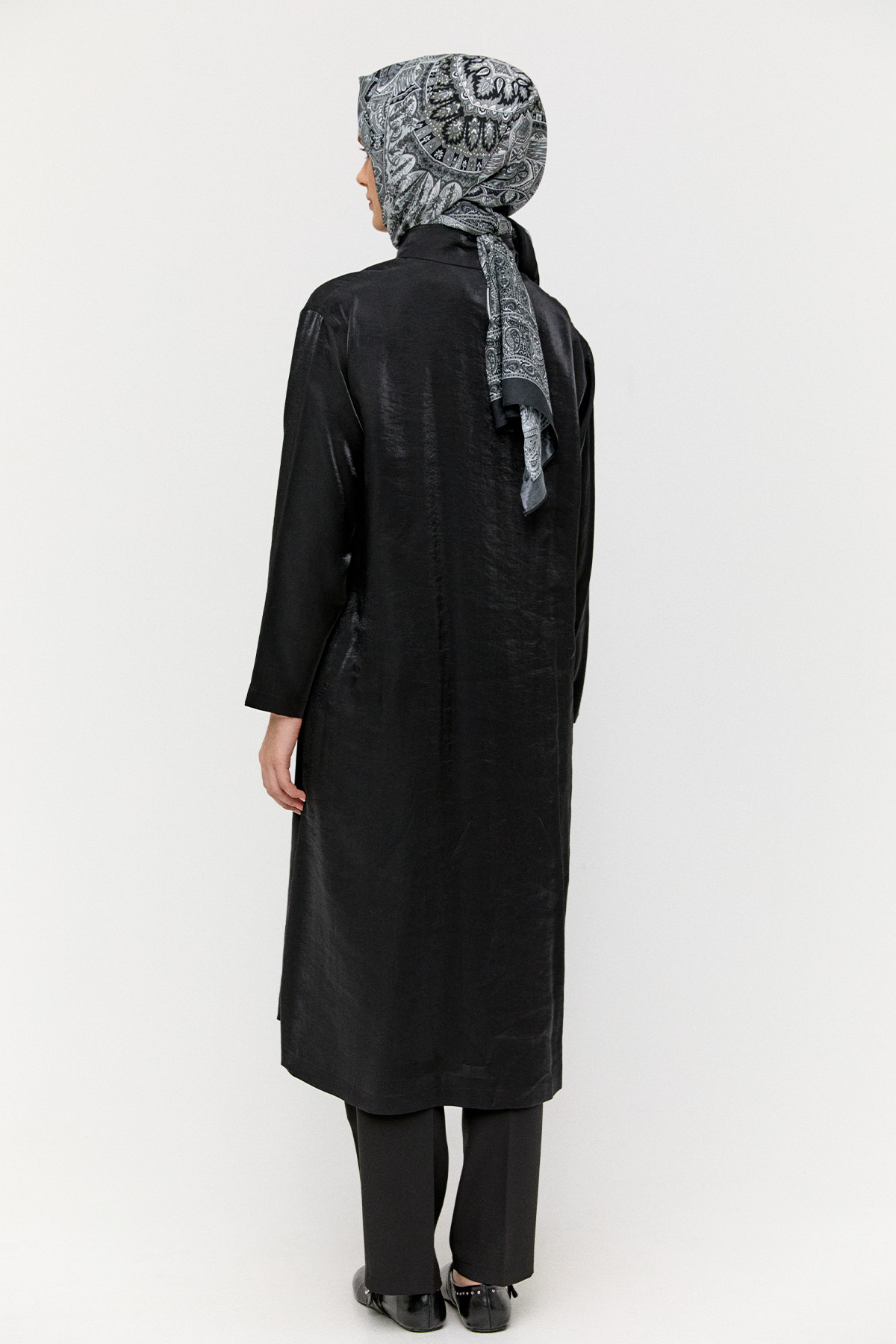 Çift Cepli Fermuarlı Kap, Tesettür Giyim