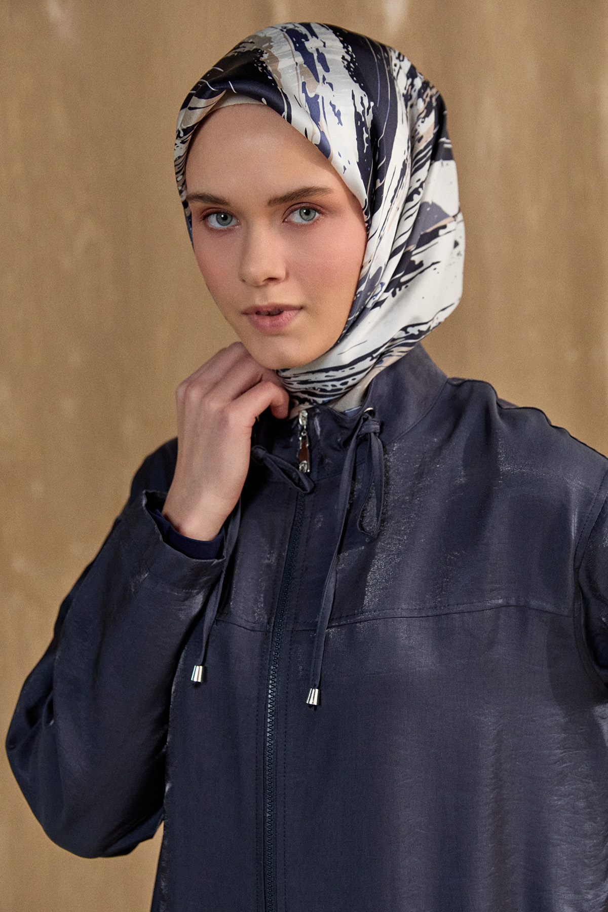 Çift Cepli Fermuarlı Kap, Tesettür Giyim