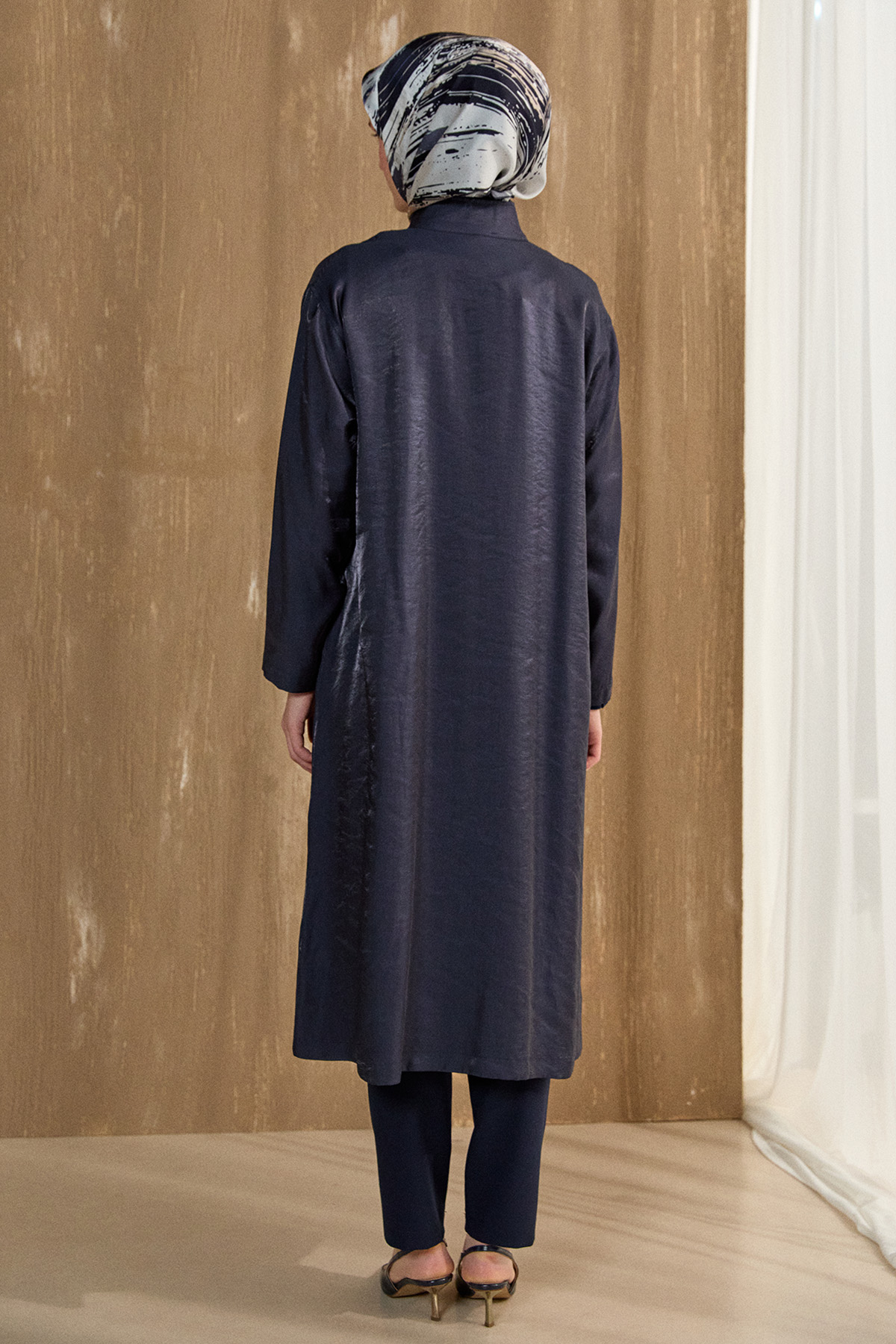 Çift Cepli Fermuarlı Kap, Tesettür Giyim