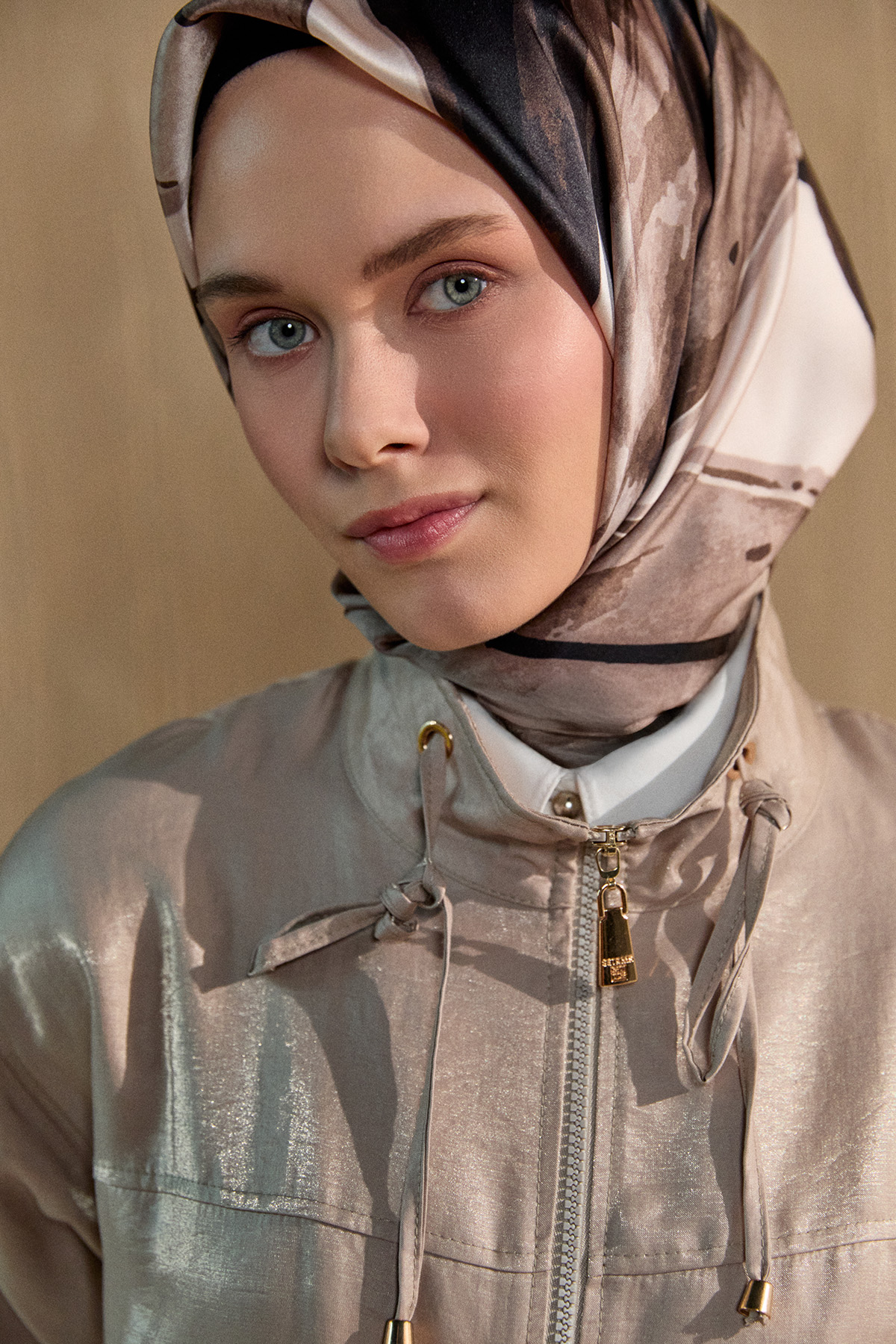 Çift Cepli Fermuarlı Kap, Tesettür Giyim