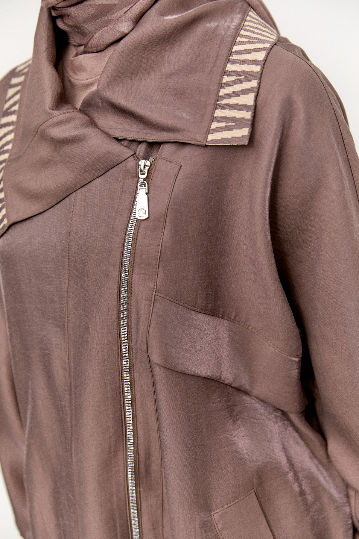 Zebra Desenli Jakar Kap, Tesettür Giyim