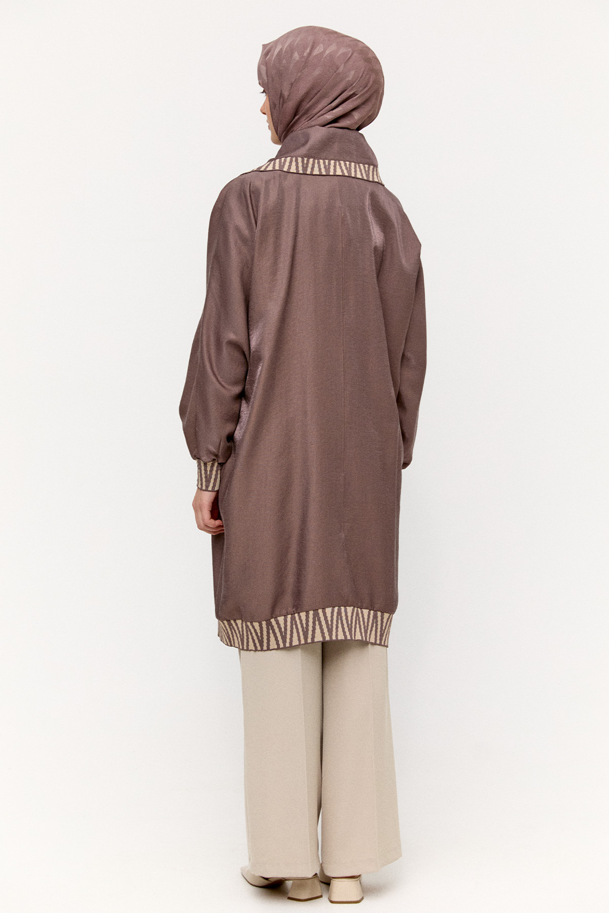 Zebra Desenli Jakar Kap, Tesettür Giyim