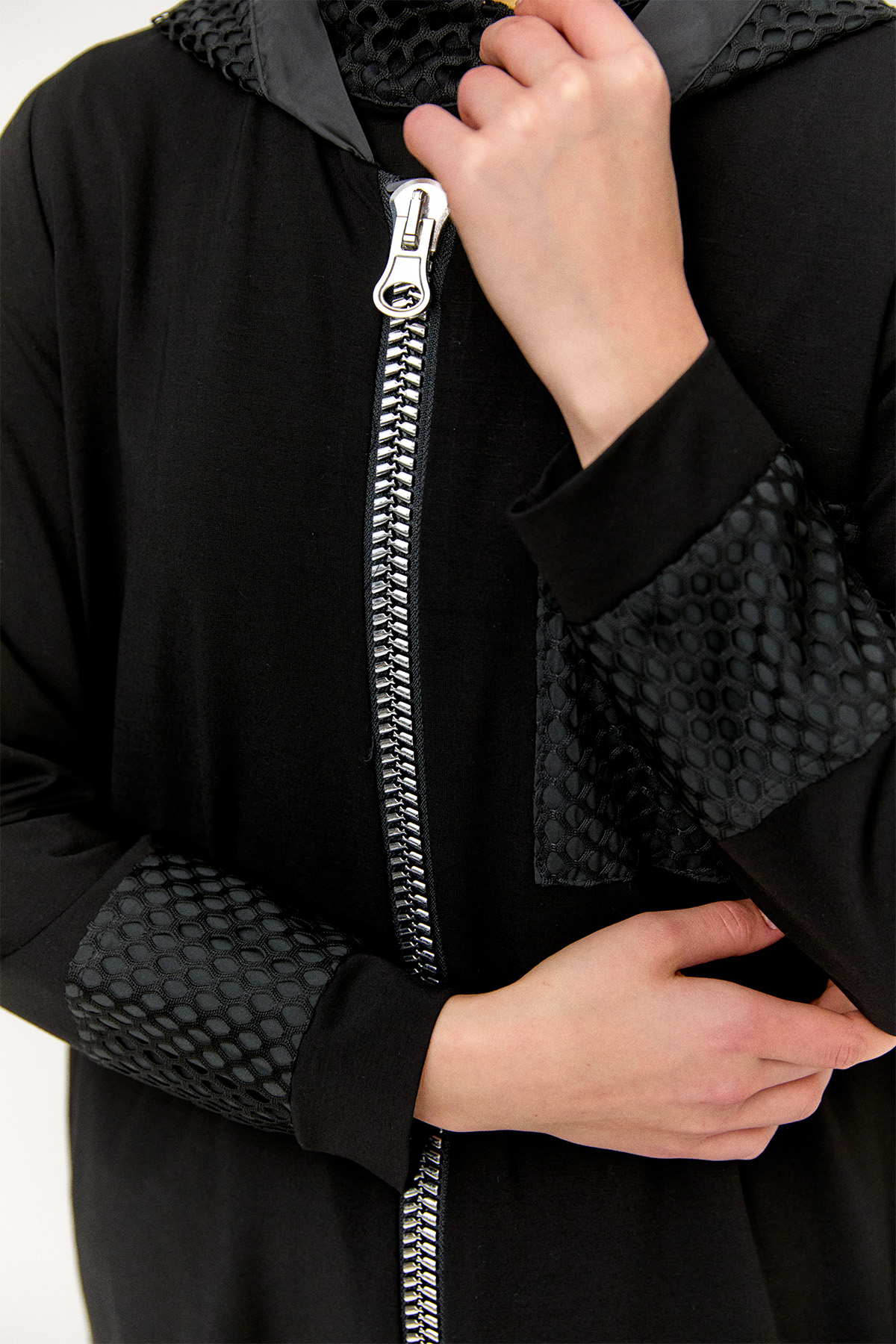 Katmanlı Kapüşonlu Kap, Tesettür Giyim