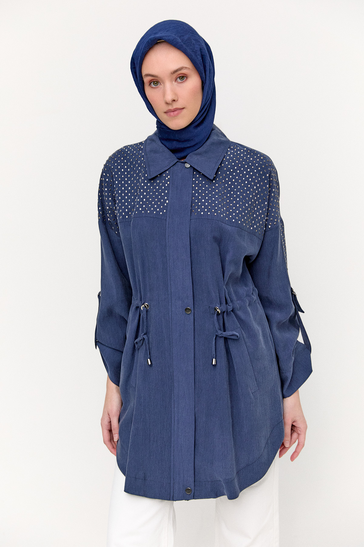 Hotfix Baskılı Kap, Tesettür Giyim