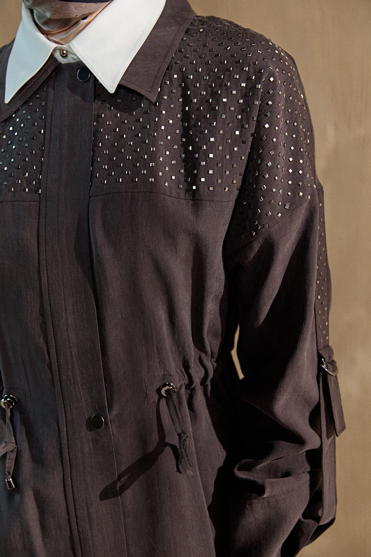 Hotfix Baskılı Kap, Tesettür Giyim