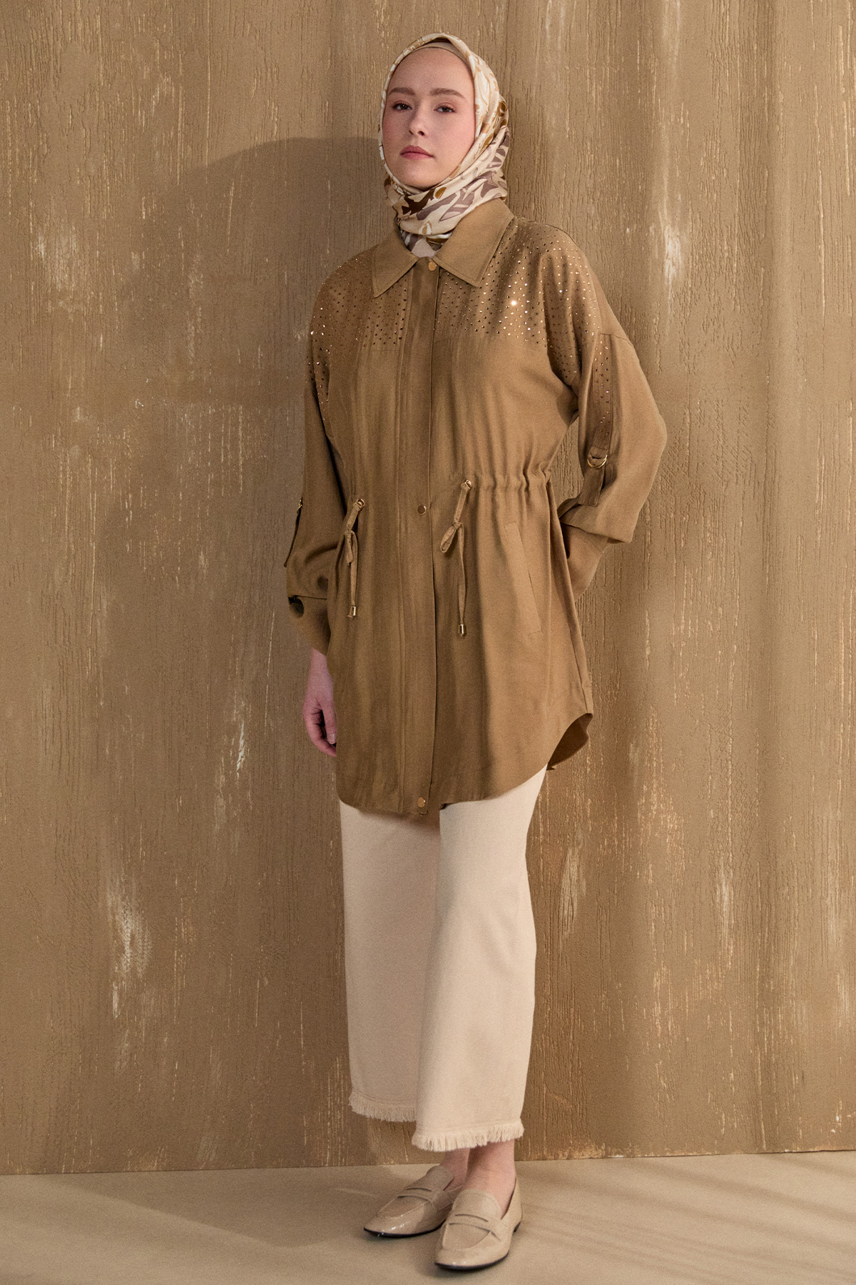 Hotfix Baskılı Kap, Tesettür Giyim