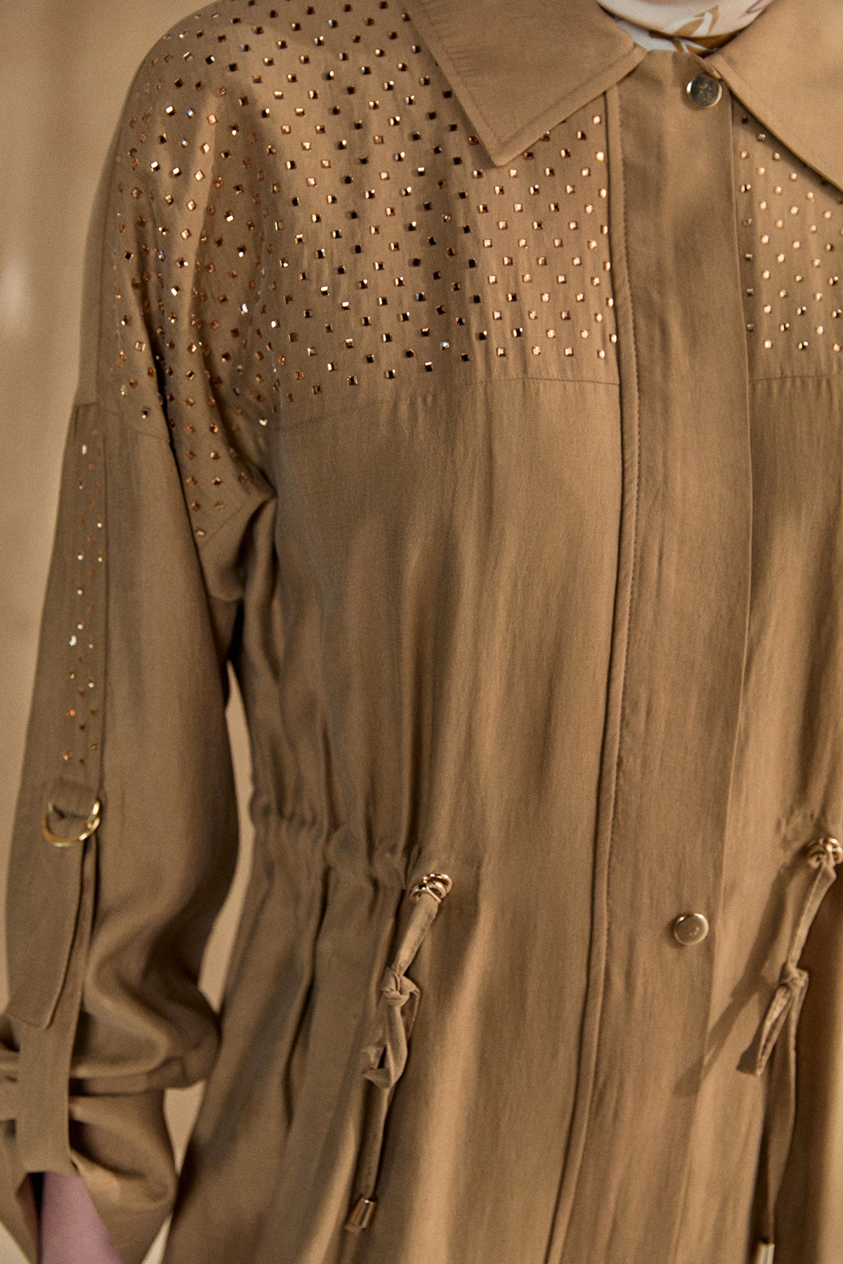 Hotfix Baskılı Kap, Tesettür Giyim