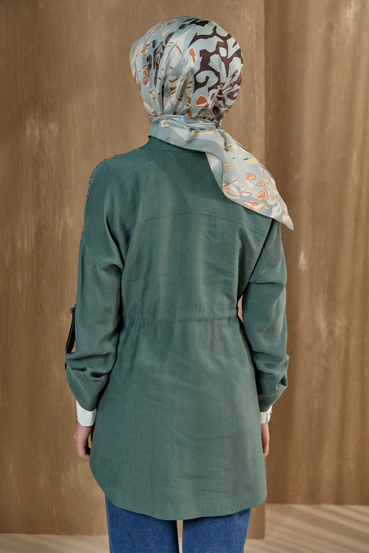 Hotfix Baskılı Kap, Tesettür Giyim