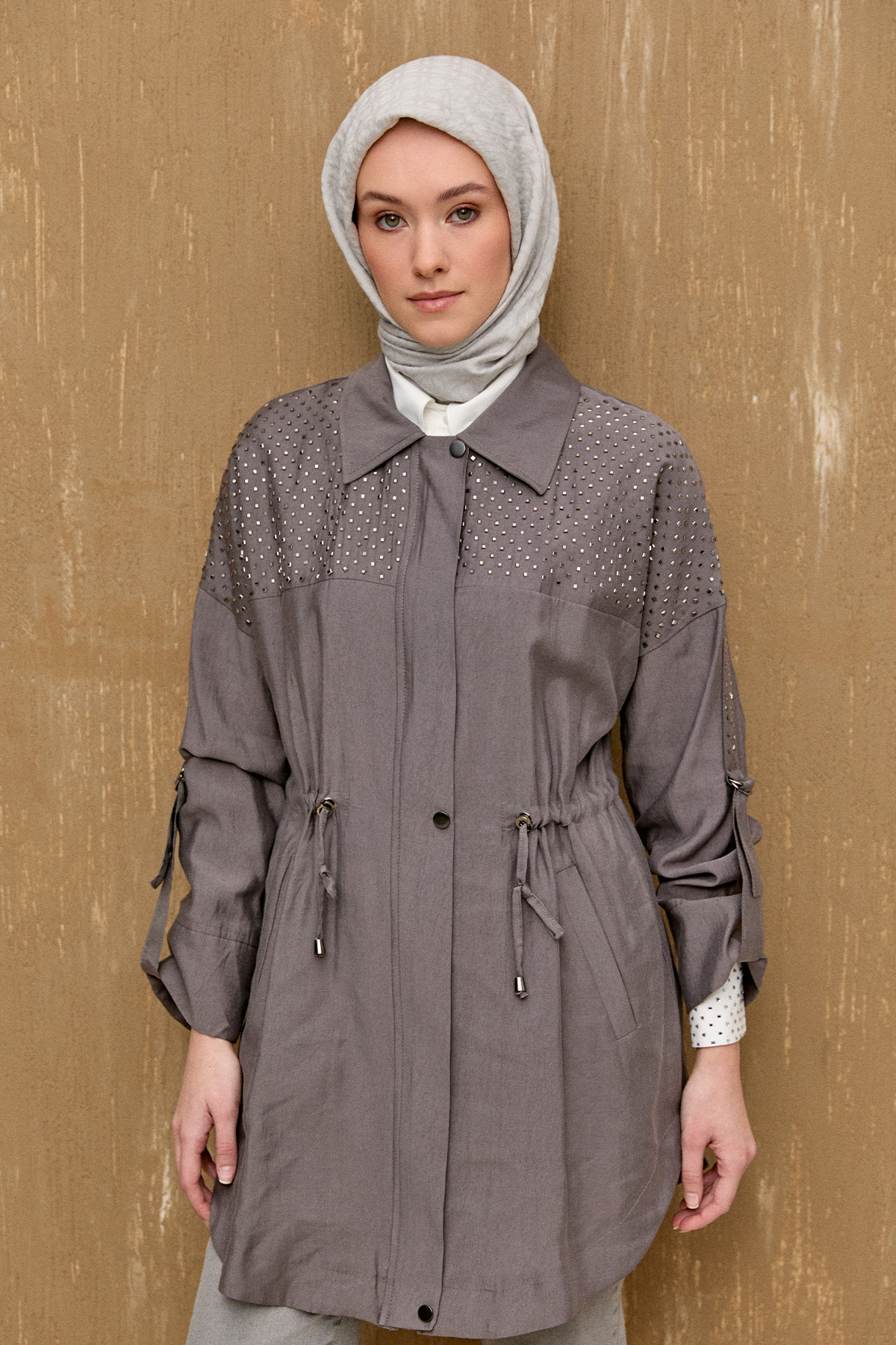 Hotfix Baskılı Kap, Tesettür Giyim