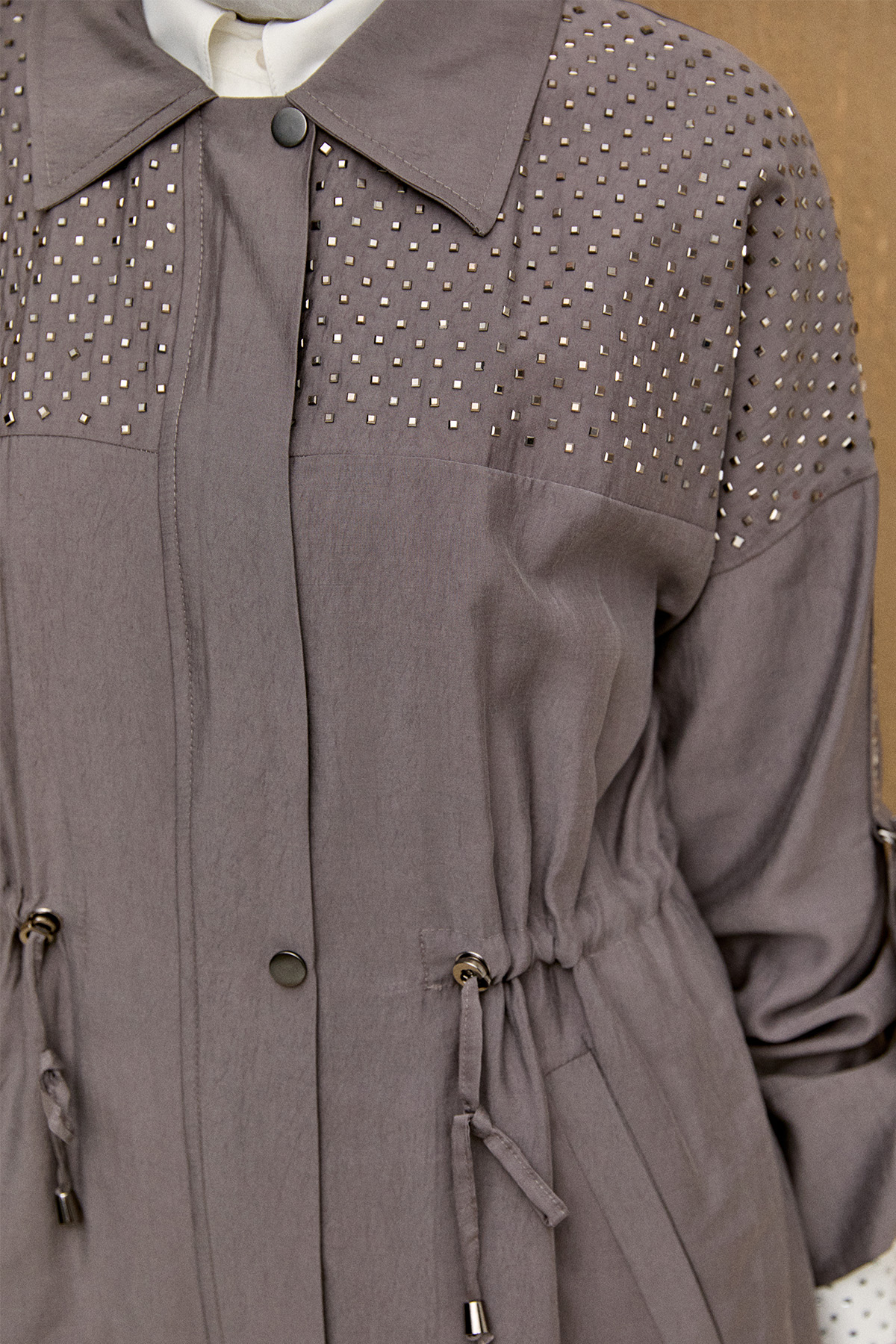 Hotfix Baskılı Kap, Tesettür Giyim