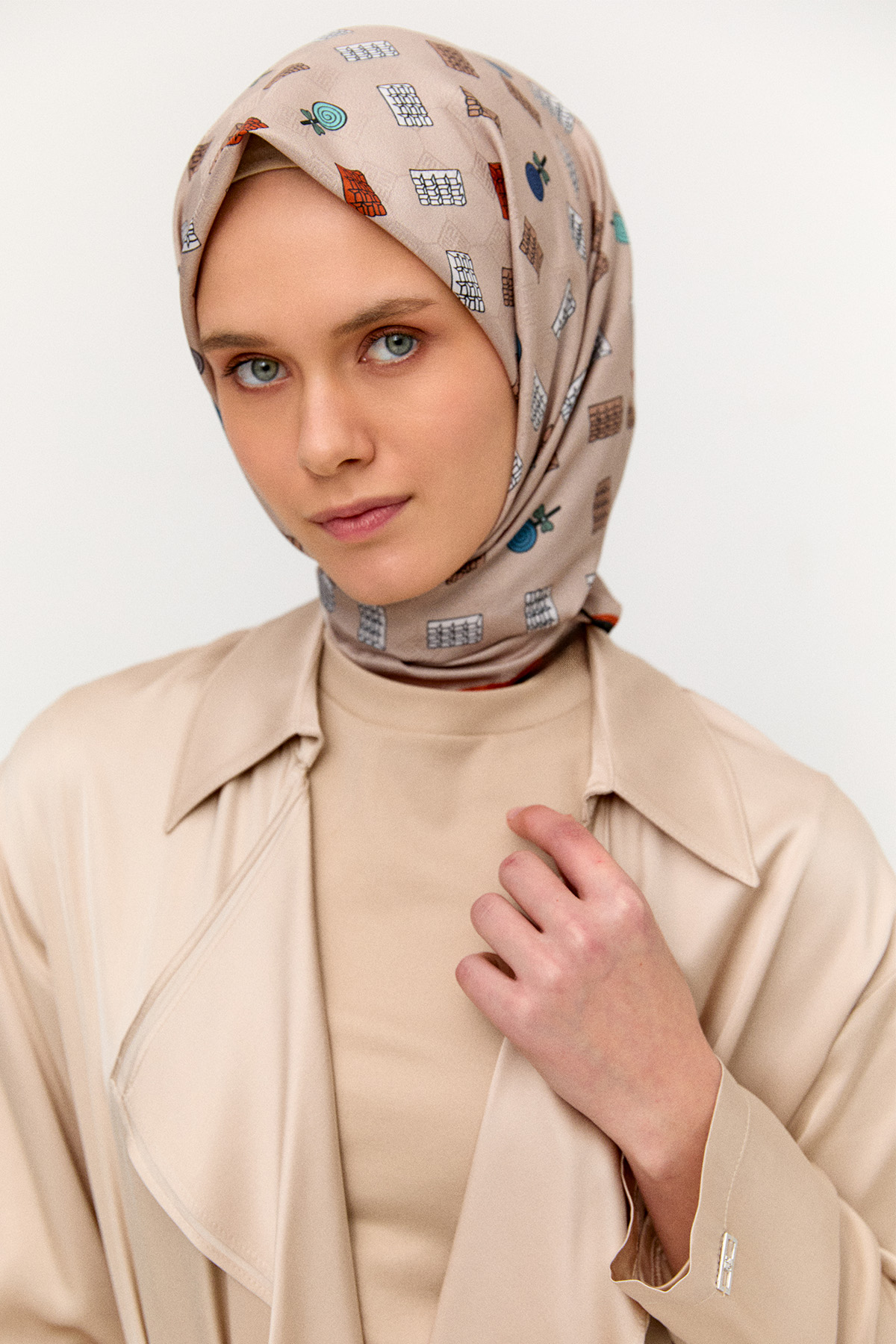 Kuşaklı Saten Kap, Tesettür Giyim