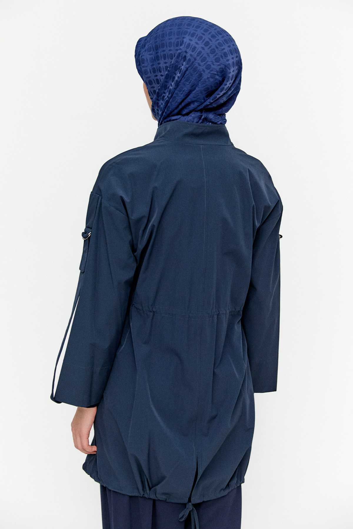 Yüksek Yakalı Stoperli Kap, Tesettür Giyim