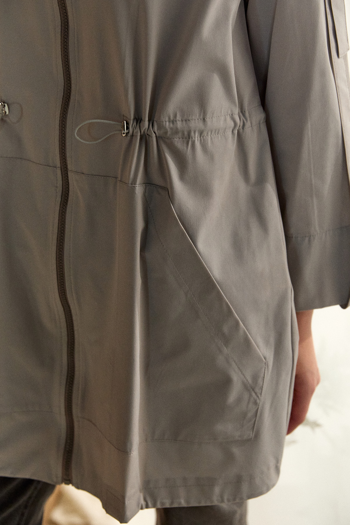 Yüksek Yakalı Stoperli Kap, Tesettür Giyim