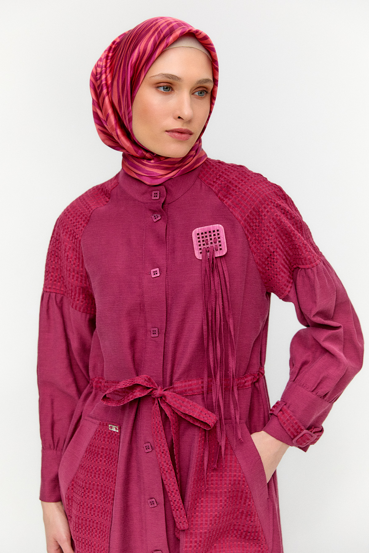 Fileli Reglan Kol Uzun Tunik, Tesettür Giyim