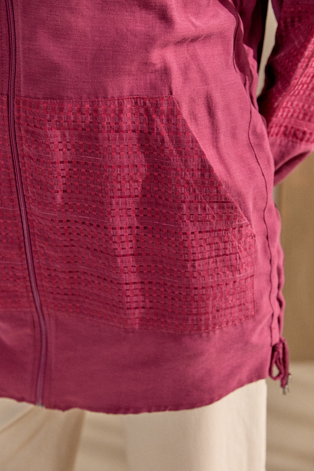 Kapüşonlu Keten Kap, Tesettür Giyim